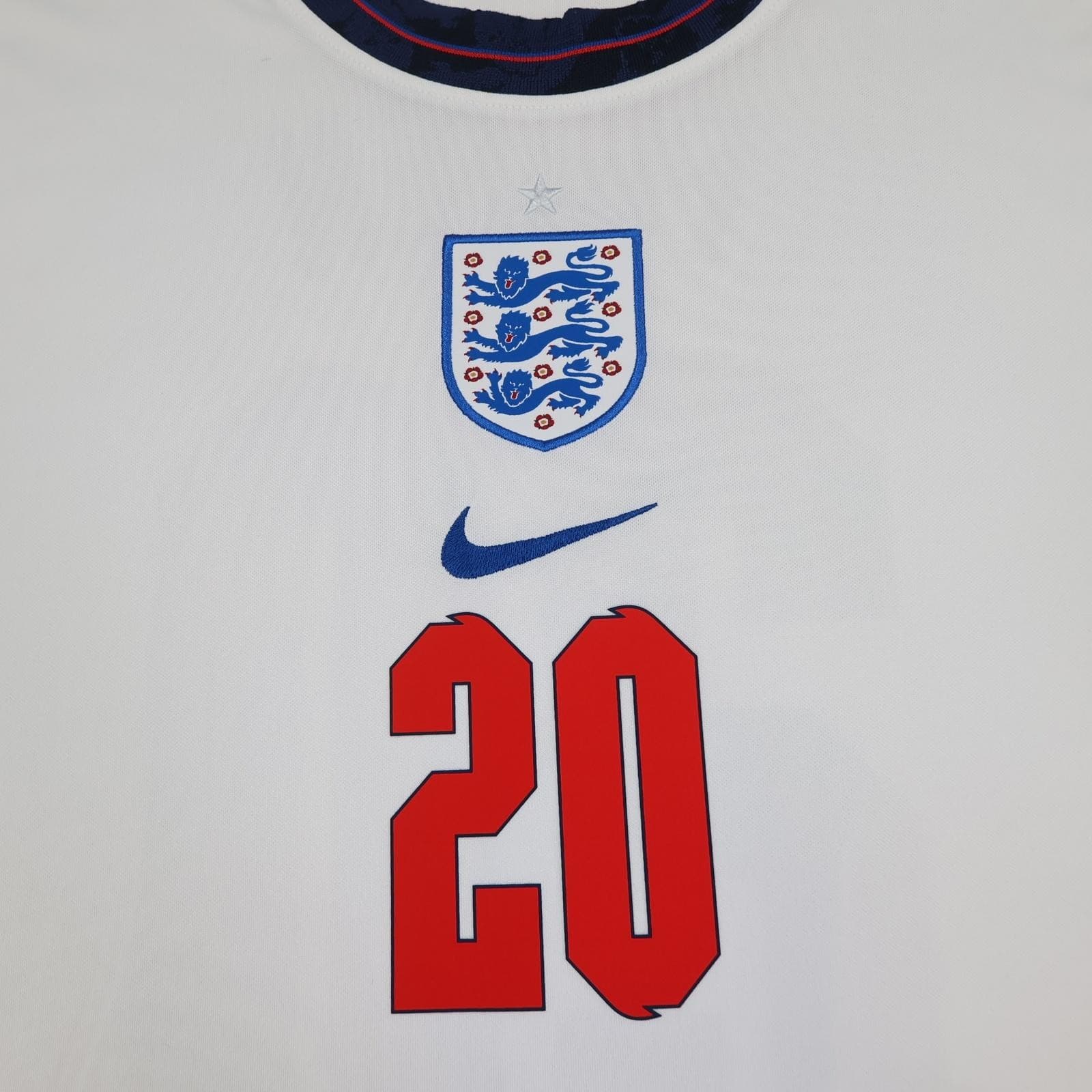 England Shirt Mens XL Home 2020 2021 Football Jersey Nike Foden 20 Dri-FIT White photo 6