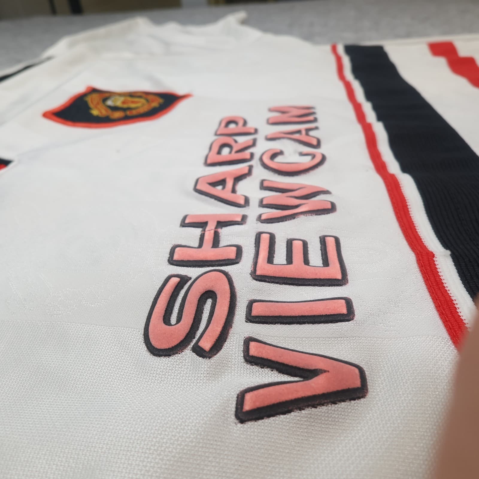 Vintage Manchester United Shirt Kids Large White Away Kit 1997 1999 Umbro Jersey photo 7