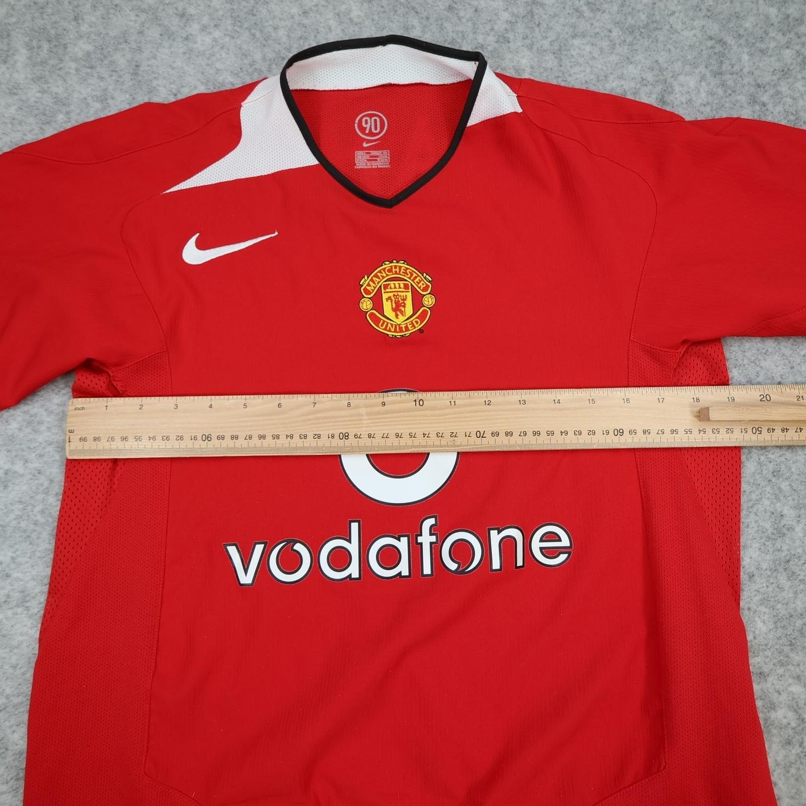 Vintage Manchester United Shirt Mens Large Red Home 2004 2006 Nike Jersey Saha 9 photo 12