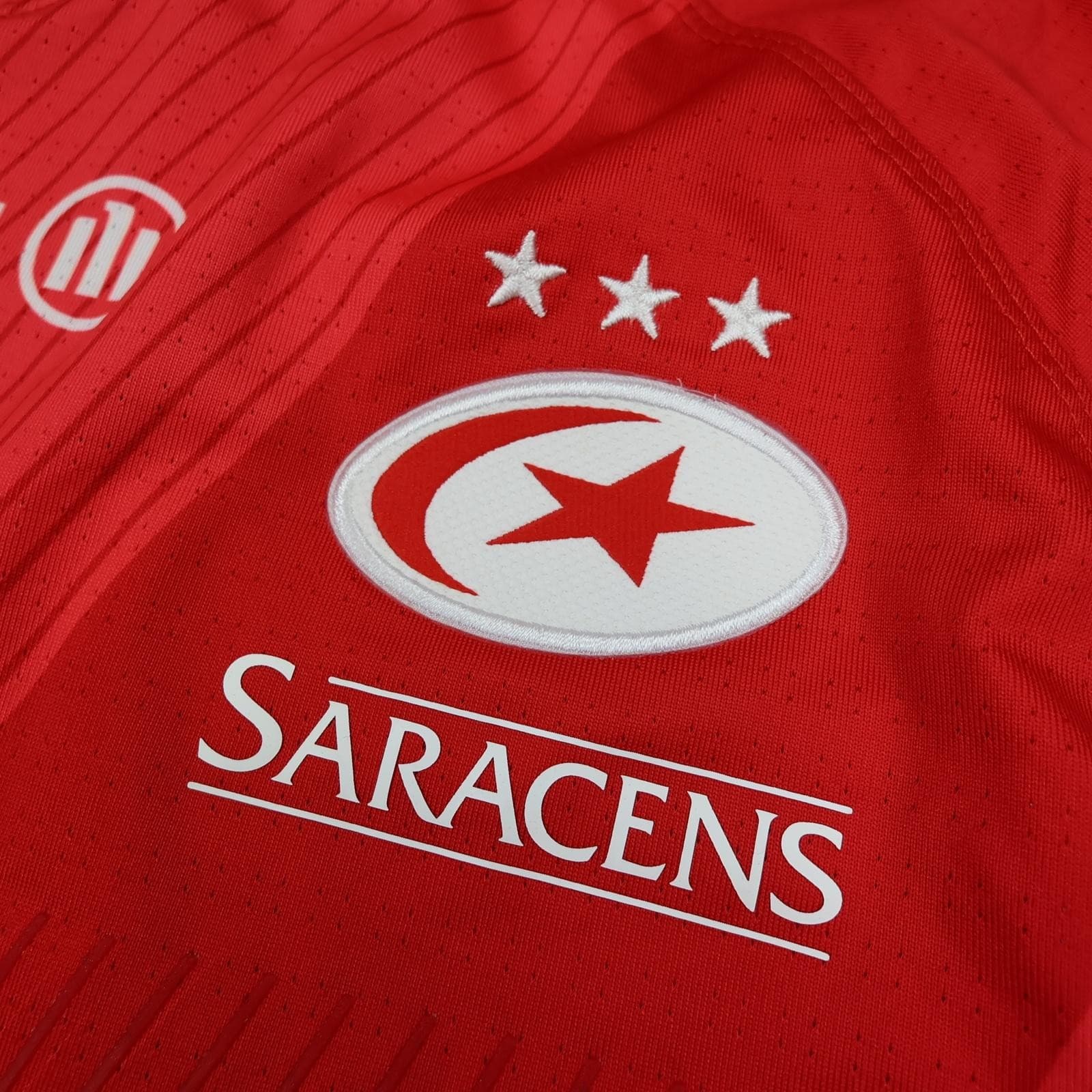 Saracens Rugby Shirt Mens Large Red Rugby Union Nike Allianz Jersey 2019 2020 photo 6