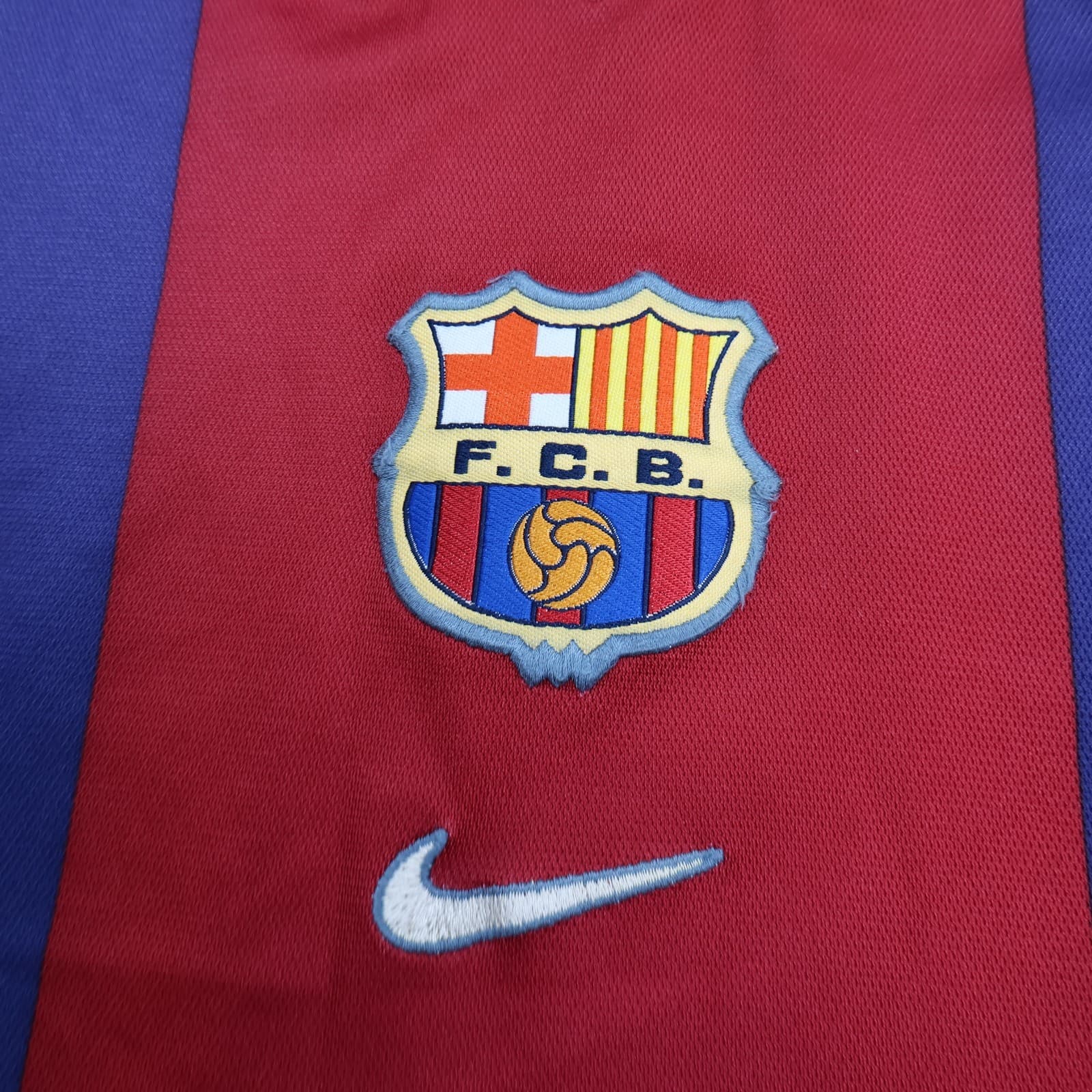 Vintage Barcelona Shirt Extra Large Red Home Kit 1998 1999 Nike Soccer Jersey XL photo 3