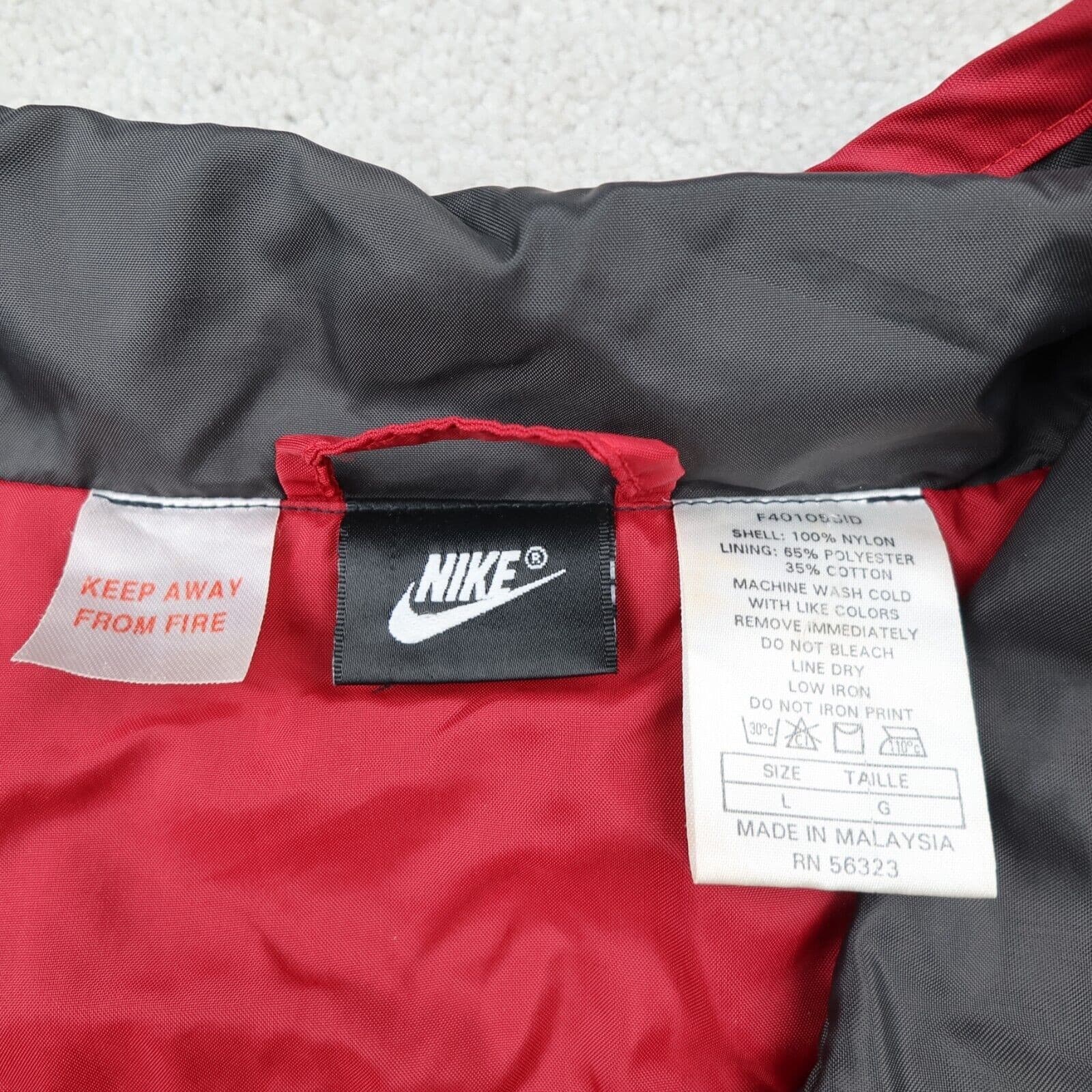 Vintage Nike Tracksuit Large Jacket Windbreaker Blue Ribbon Sports Black Red 90s photo 4