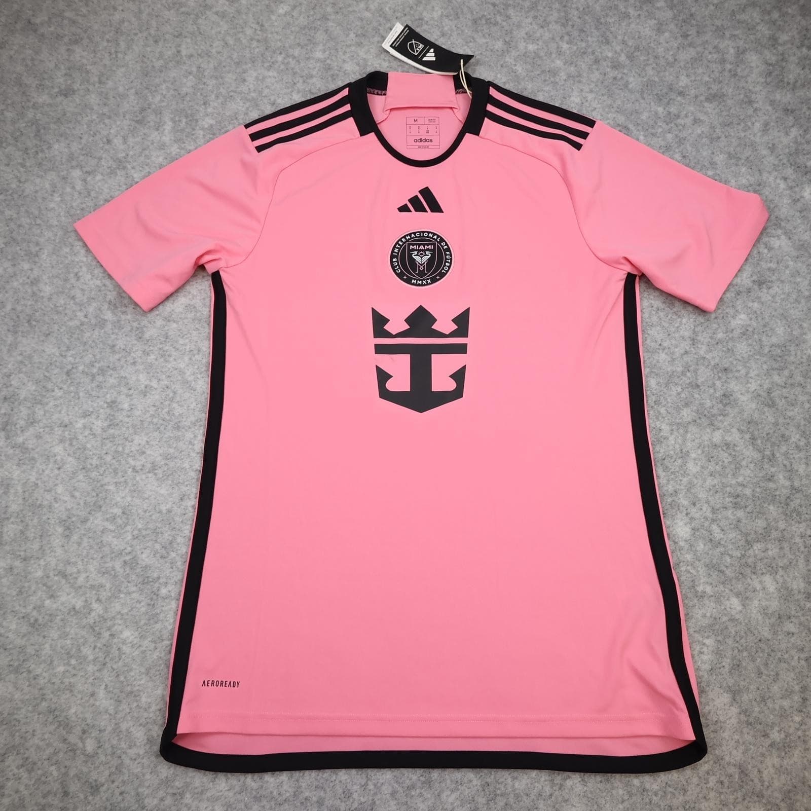Inter Miami Shirt Mens Medium Pink MLS Football Adidas Royal Caribbean Jersey