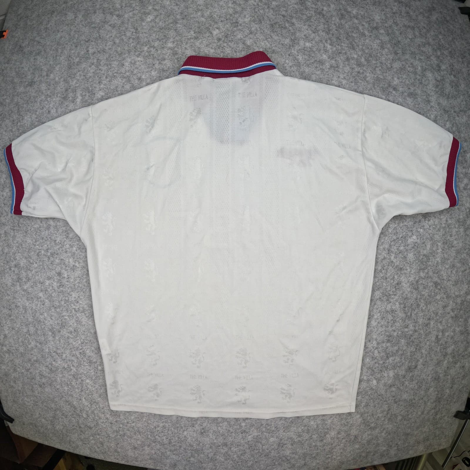 Aston Villa Football Shirt Extra Large White Away 1996 1998 Reebok Soccer Jersey photo 2