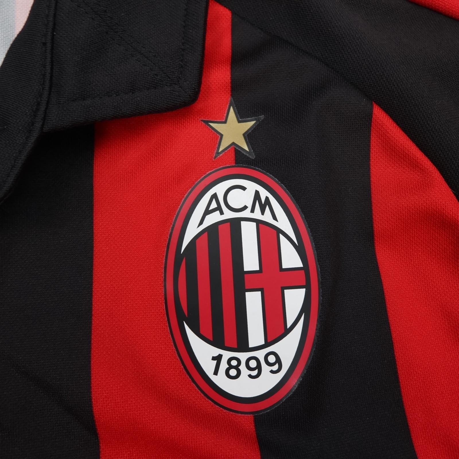 AC Milan Shirt Mens Medium Red Black Home 2018 2019 Football Puma Fly Emirates photo 4