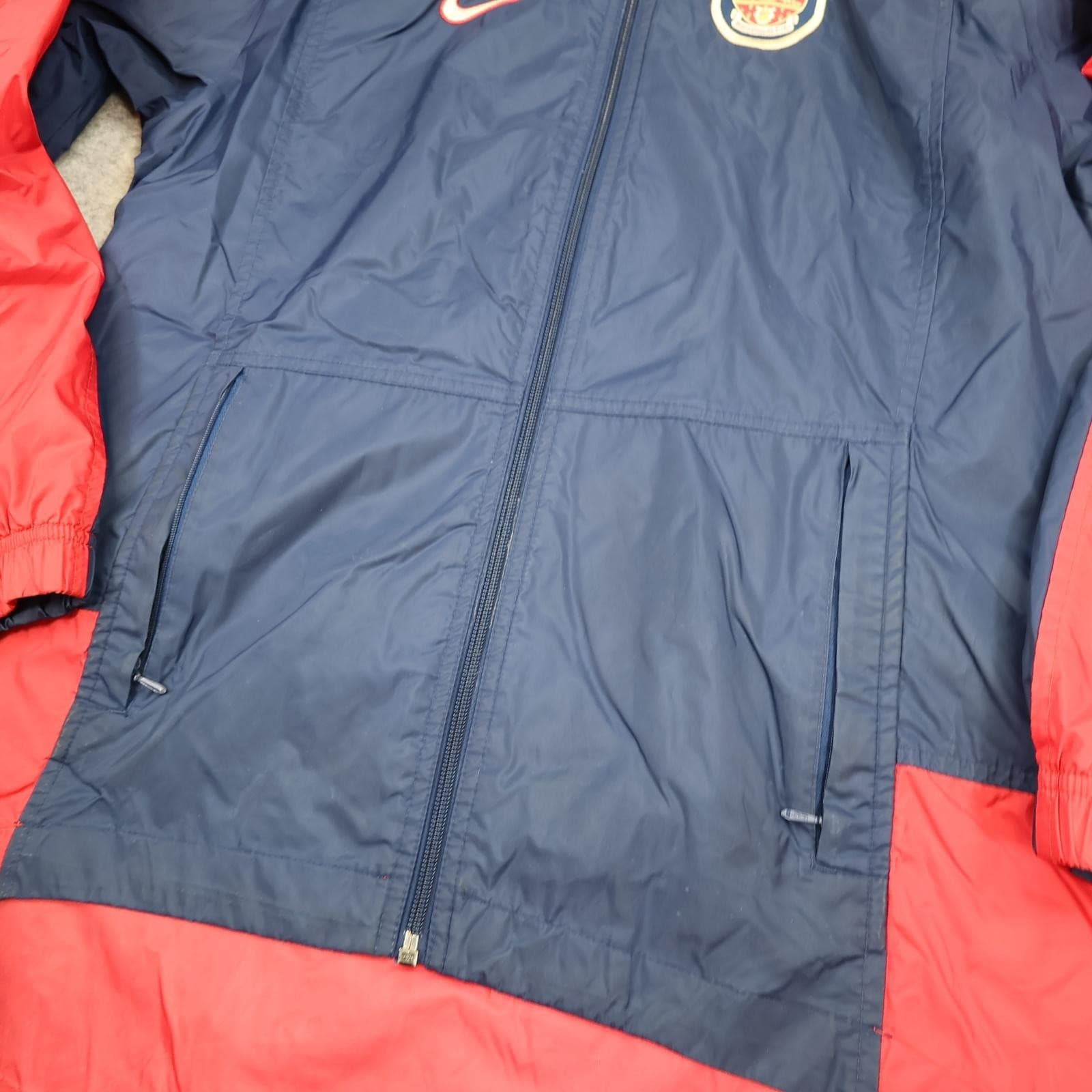 Vintage Arsenal Jacket Mens Small Navy Red Football Nike The Gunners 90s photo 2