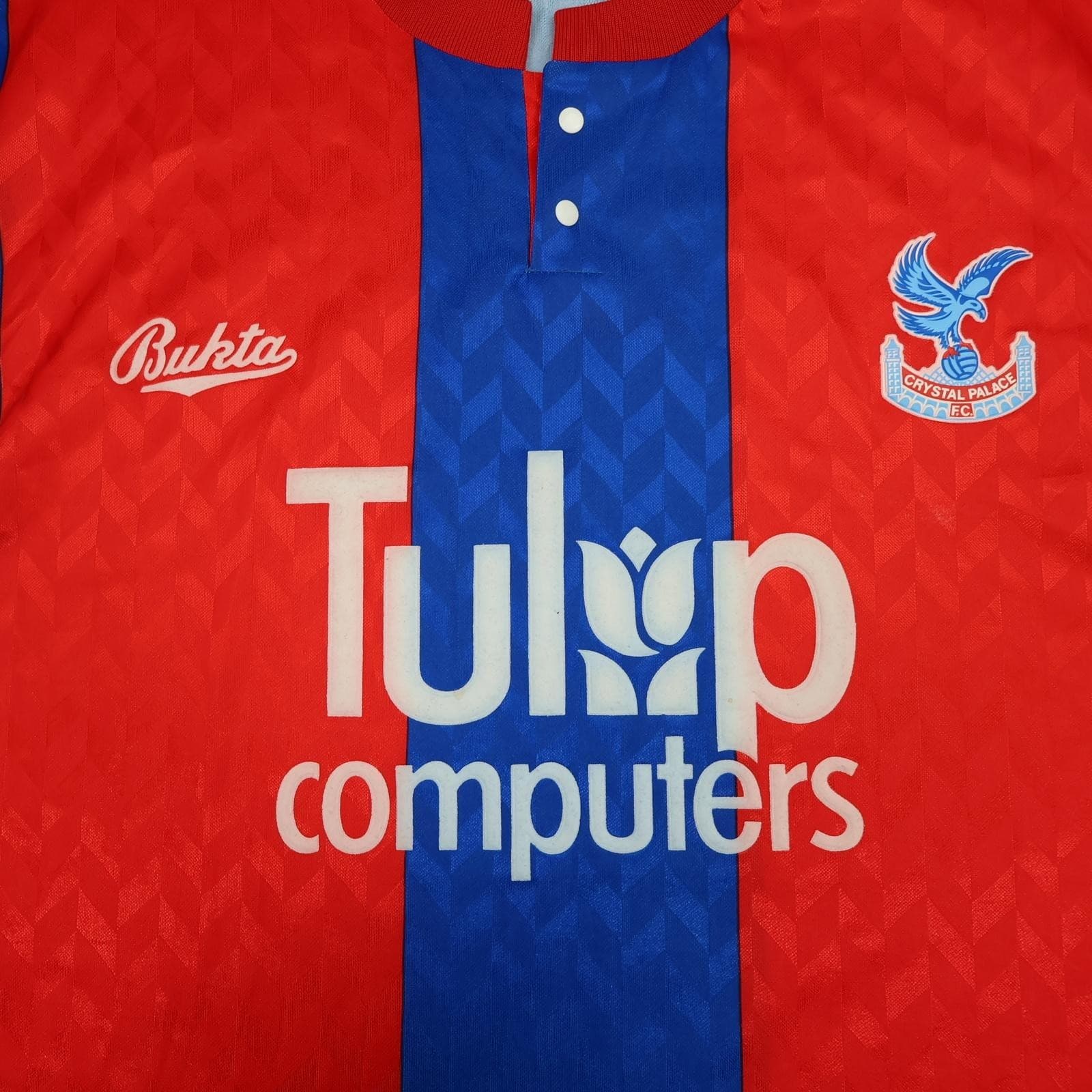 Vintage Crystal Palace Shirt Mens XL Multi Home 1991 1992 Bukta Tulip Computers photo 3