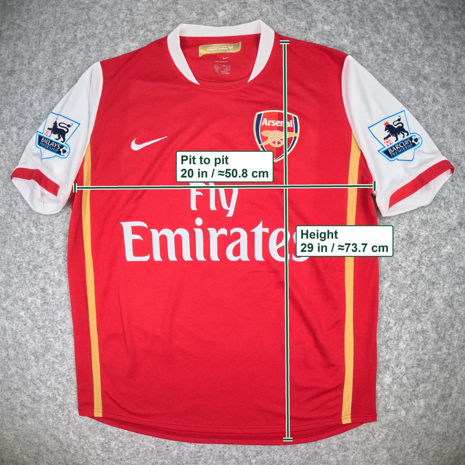 Arsenal Football Shirt Medium Red Home 2006 2008 Nike FABREGAS 4 Nike Jersey photo 3