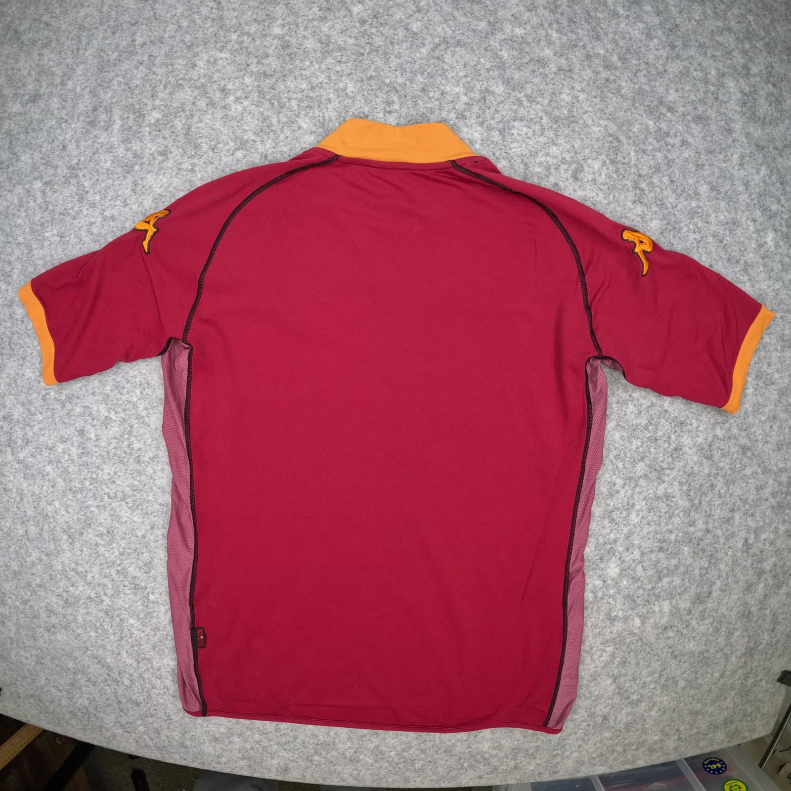 AS Roma Football Shirt Small Red Home 2002 2003 Kappa Soccer Jersey photo 3