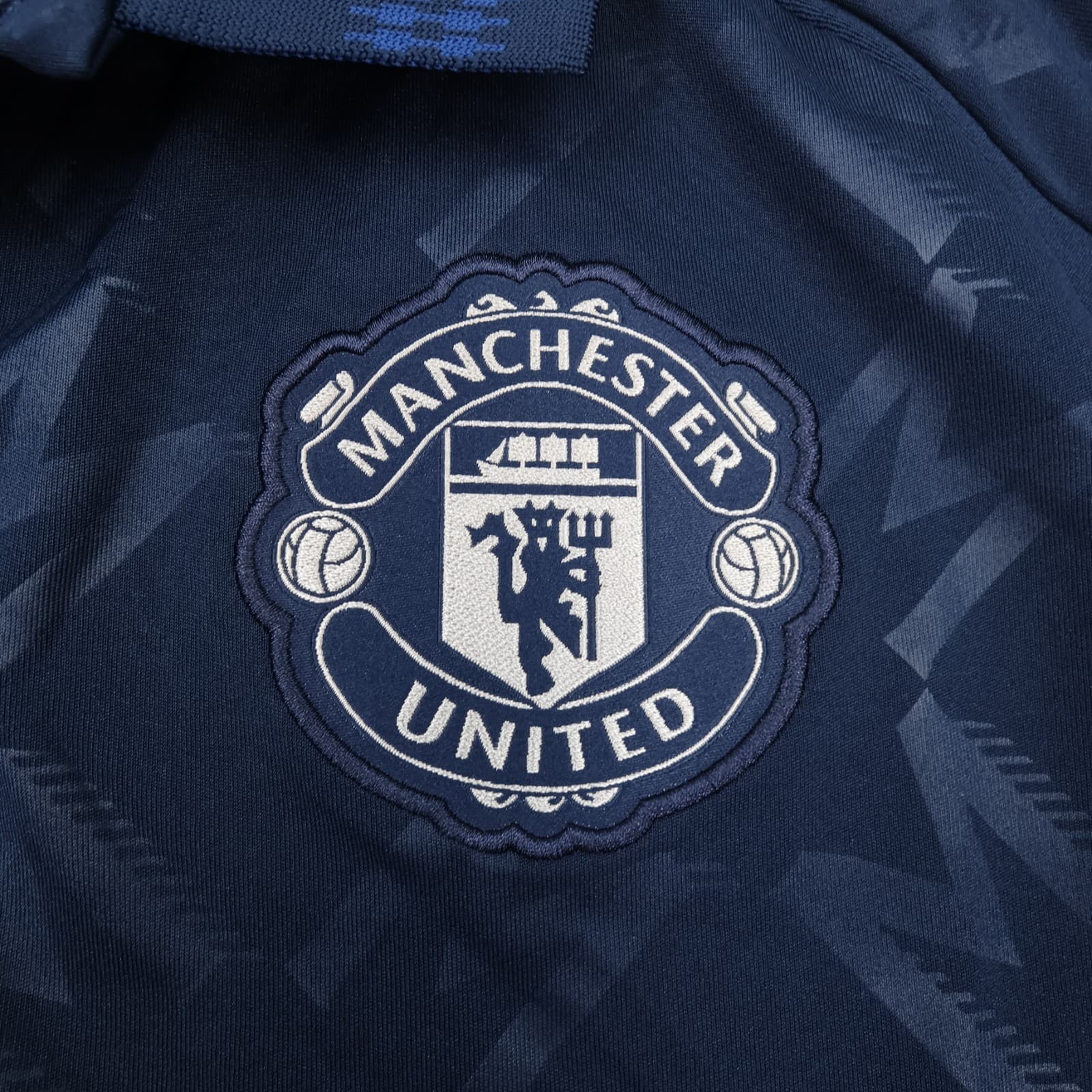 Manchester United Shirt Large Blue Away Kit 2024 2025 Adidas Soccer Jersey photo 4