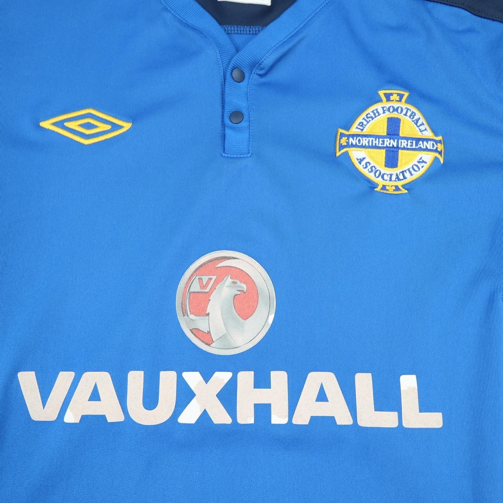 Northern Ireland Training Shirt Mens Medium Blue 2010 2011 Umbro Soccer Jersey photo 3