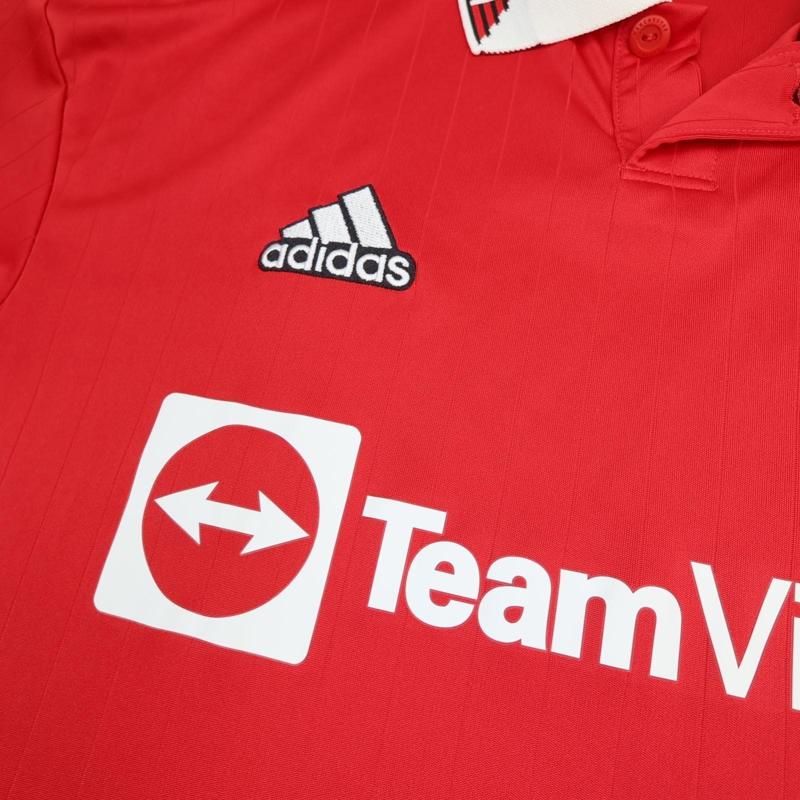 Manchester United Shirt Mens Medium Red Home 2022 2023 Adidas TeamViewer photo 3