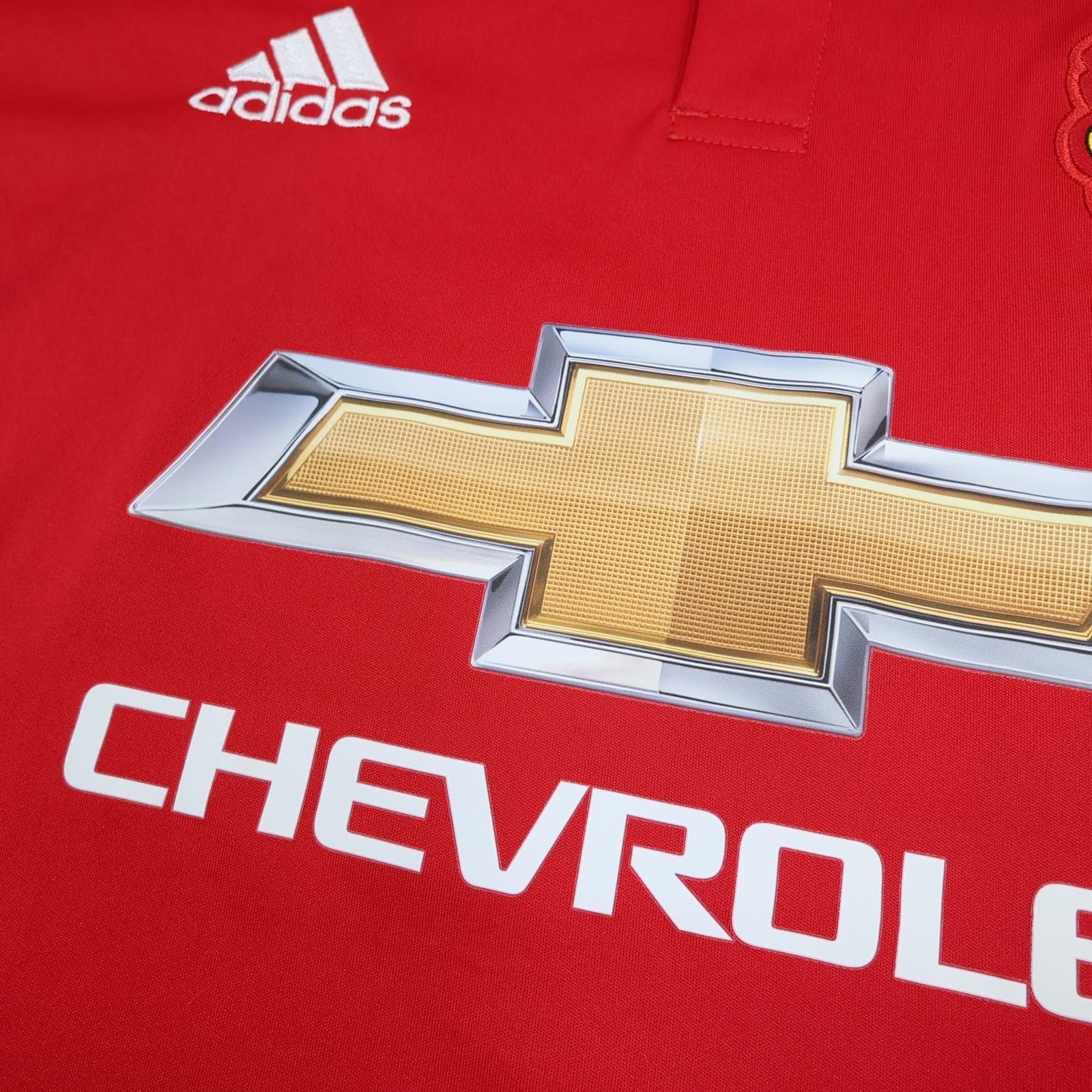 Manchester United Shirt Mens Large Red Home 2017 2018 Football Adidas Lukaku 9 photo 3