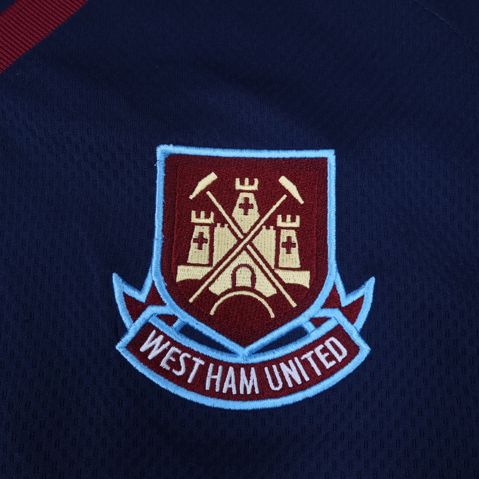 West Ham Away Shirt Extra Large Navy 2012 2013 Macron Soccer Jersey 44" photo 5