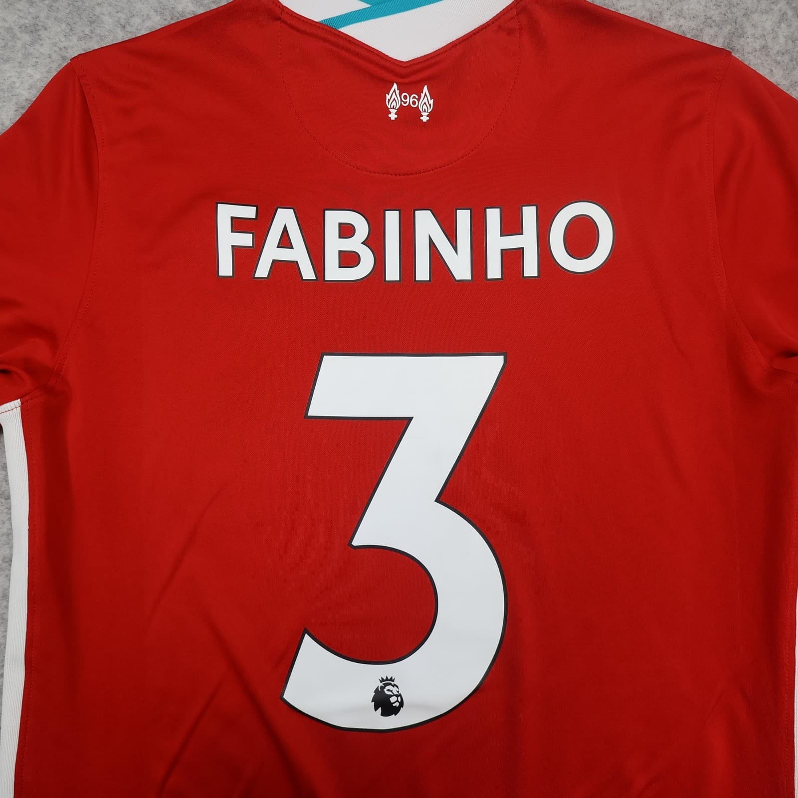 Liverpool Shirt Mens Medium Red Home 2020 2021 Football Nike Fabinho 3 Jersey photo 3