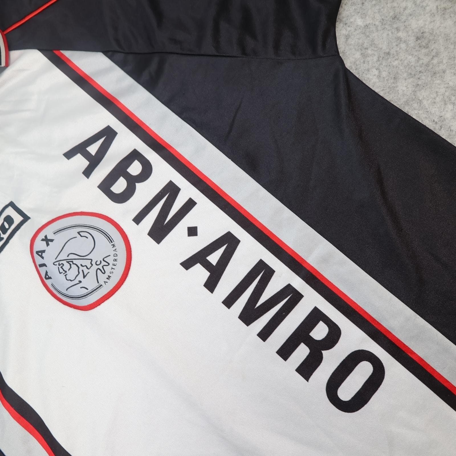 Vintage Ajax Shirt Mens Large Black Away 1998 1999 Umbro ABN AMRO 90s Jersey photo 6