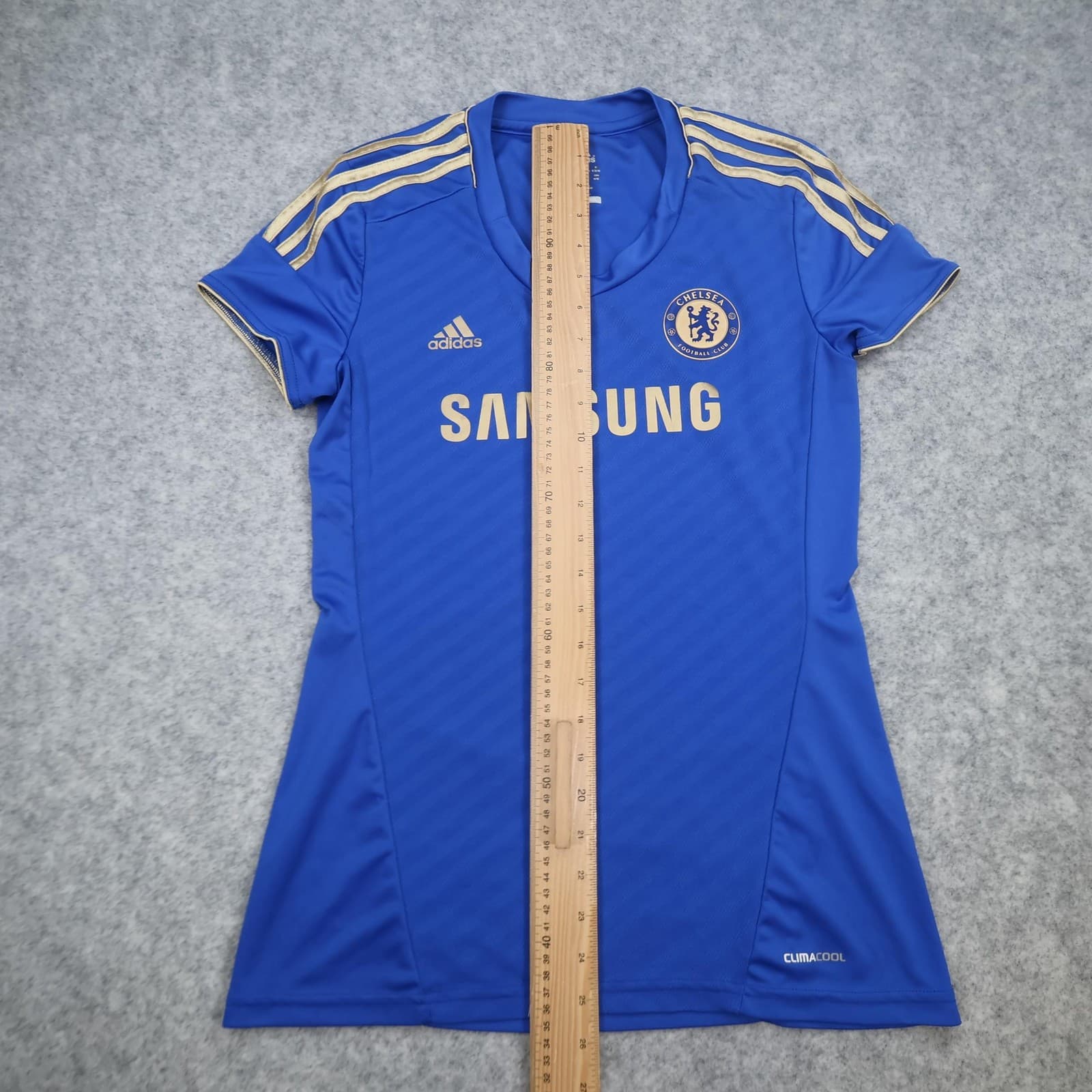 Chelsea Shirt Womens Medium 12-14 Blue Home 2012 2013 Adidas Soccer Jersey photo 12