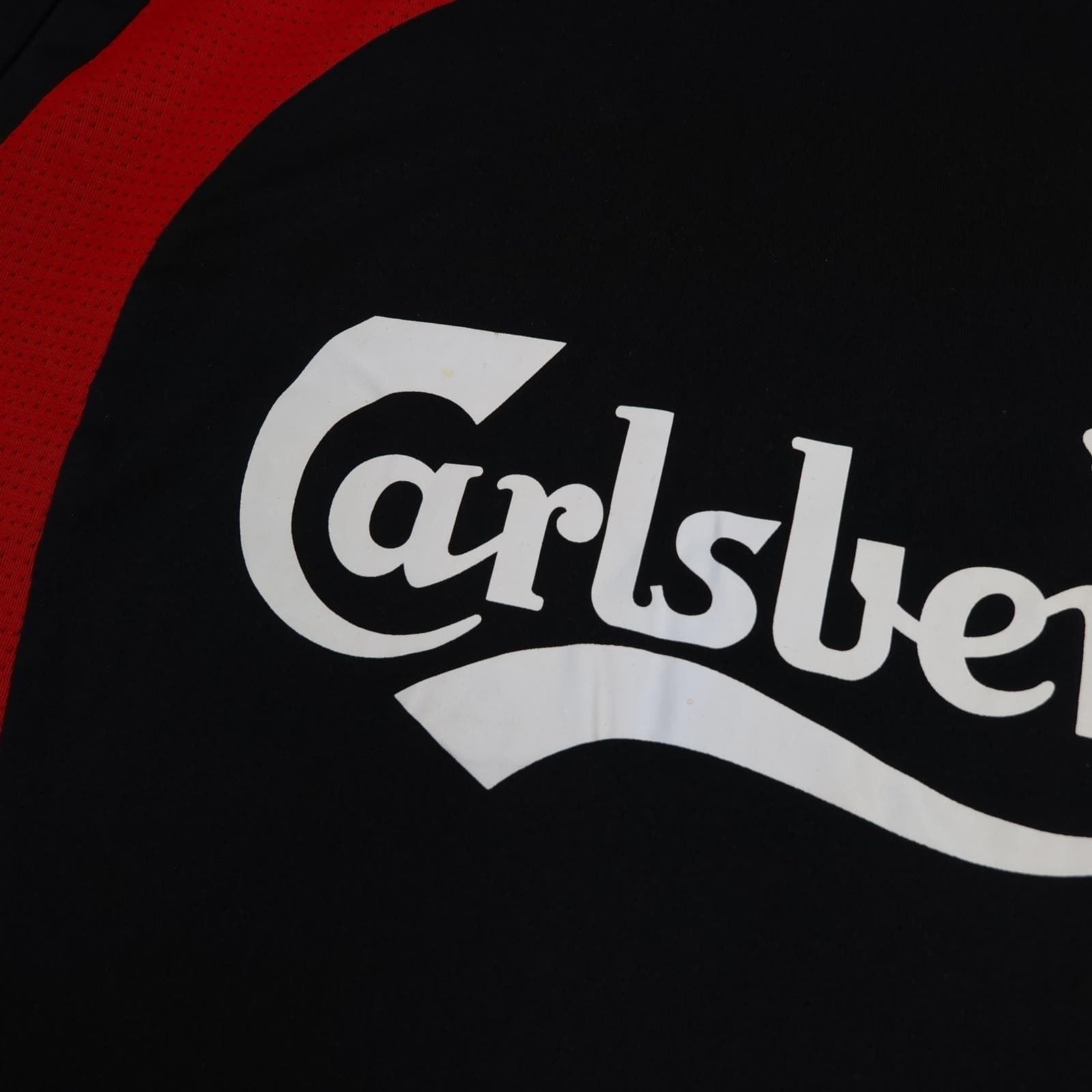 Liverpool Training Shirt Mens Large Black Football Adidas Carlsberg 2007 2008 photo 4