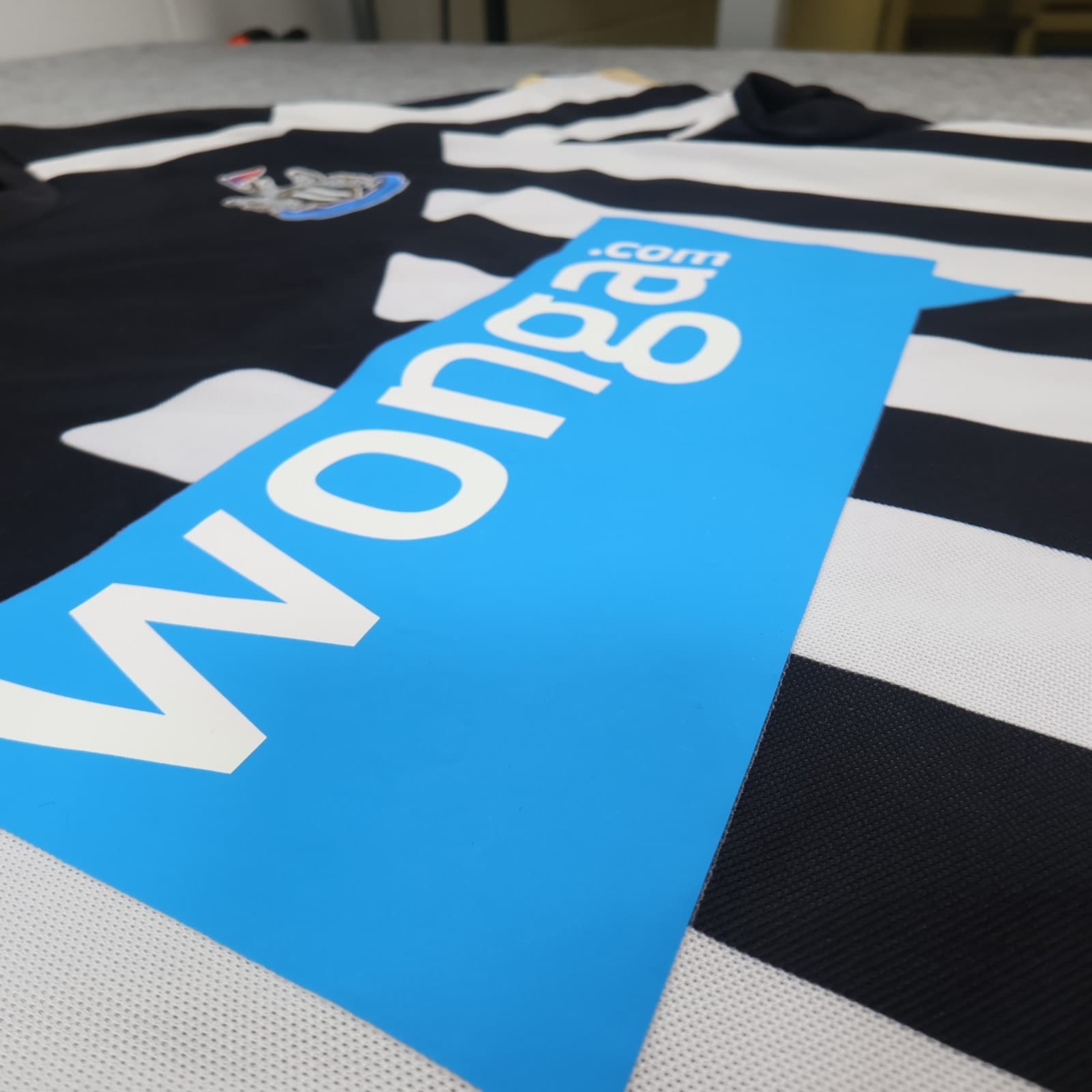 Newcastle United Shirt Medium White Black Home Kit 2014 2015 Puma Jersey photo 6