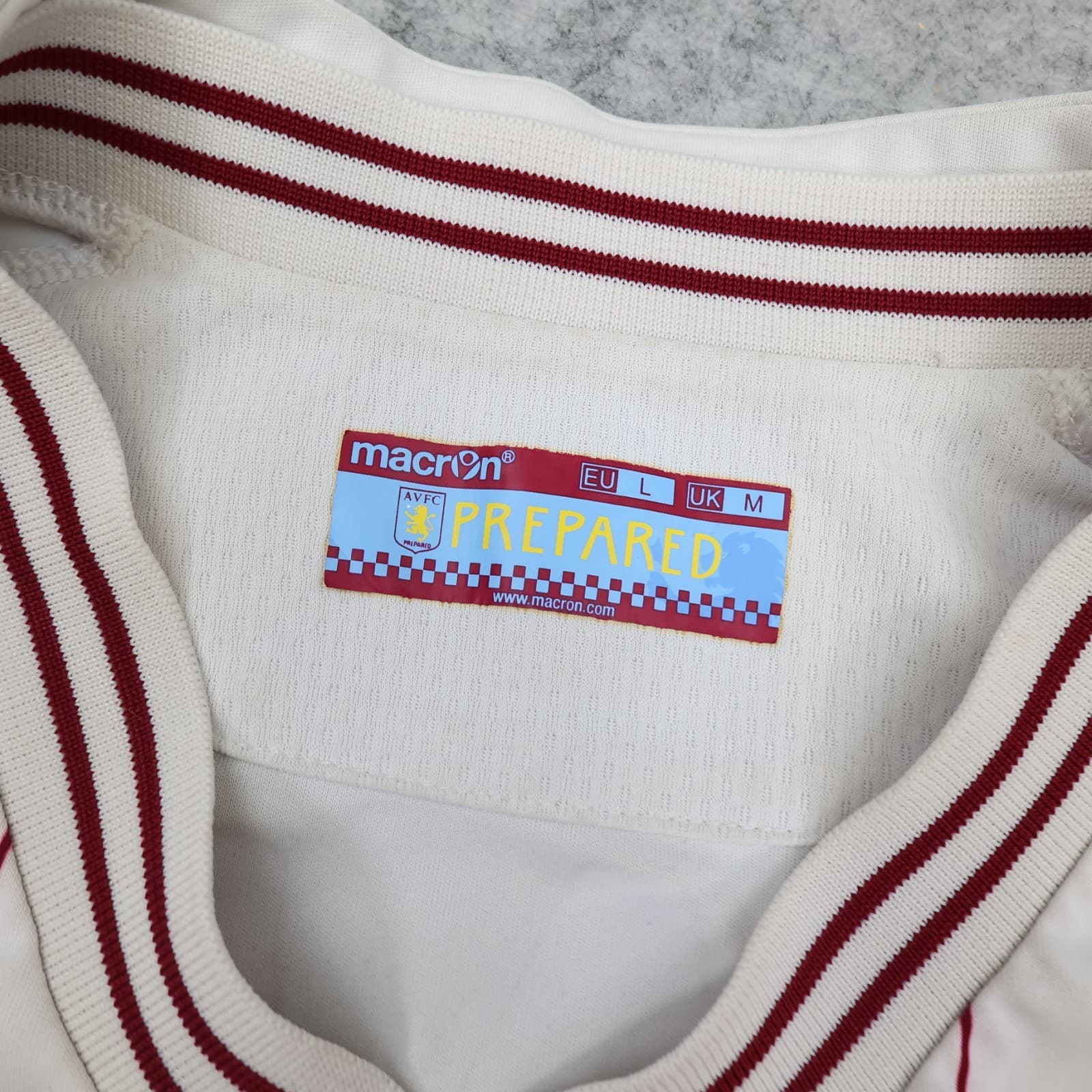 Aston Villa Shirt Medium White Away Kit 2014 2015 Macron Soccer Jack Grealish 40 photo 10
