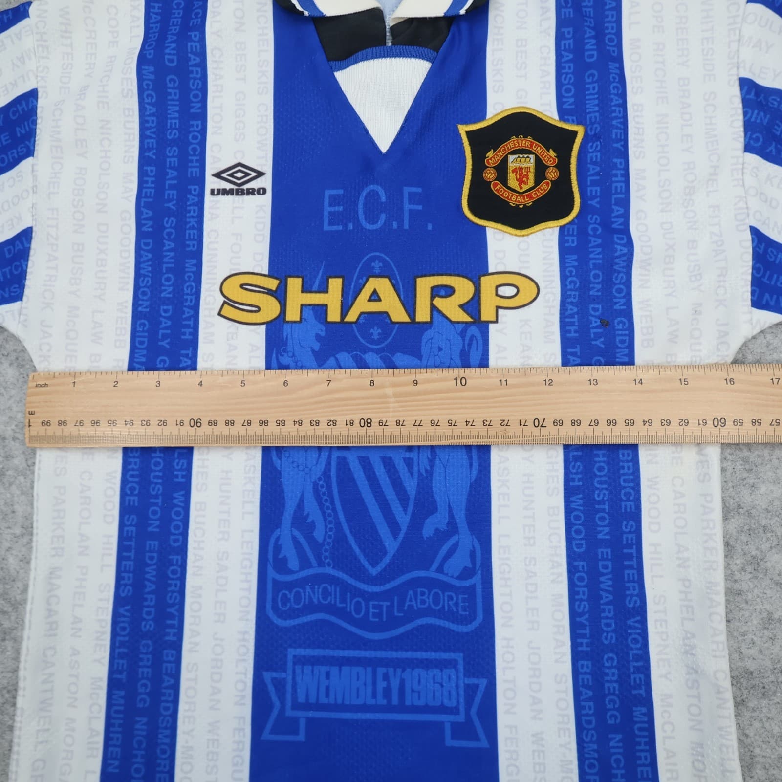 Vintage Manchester United Third Shirt Kids Large Boys 1994 1996 Umbro Jersey photo 10