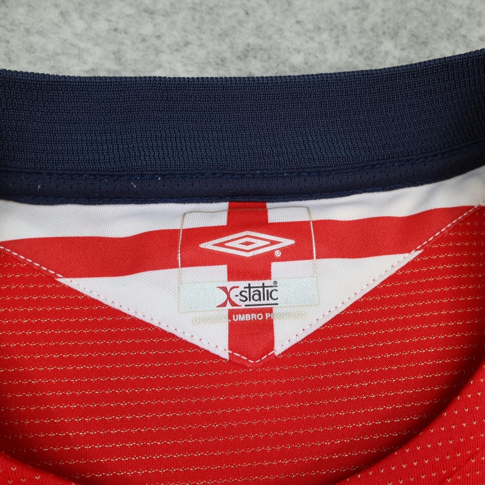 Vintage England Away Shirt Mens XL Red 2004 2006 Football Umbro Beckham 7 Jersey photo 10
