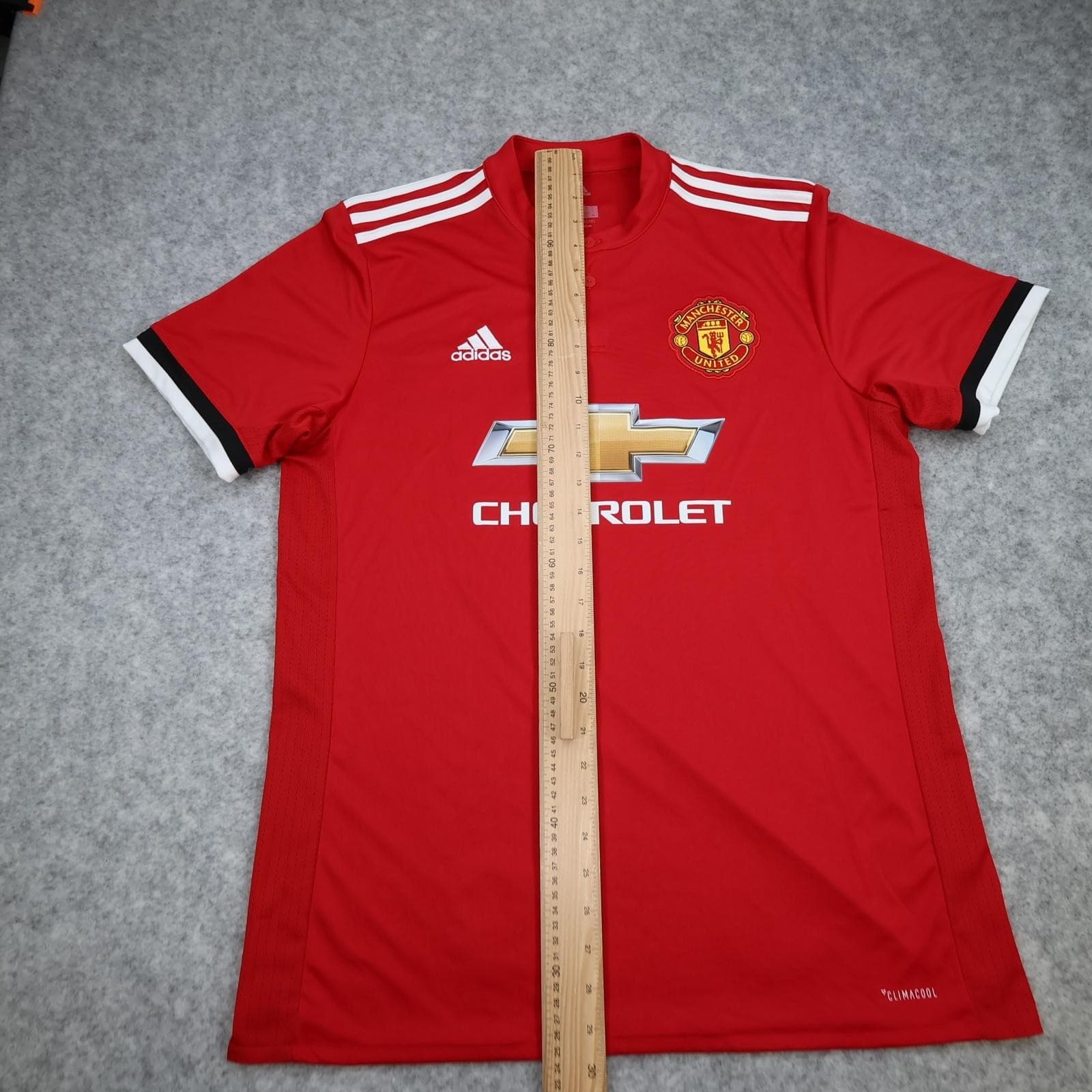 Manchester United Shirt Mens Large Red Home 2017 2018 Football Adidas Matic 31 photo 12