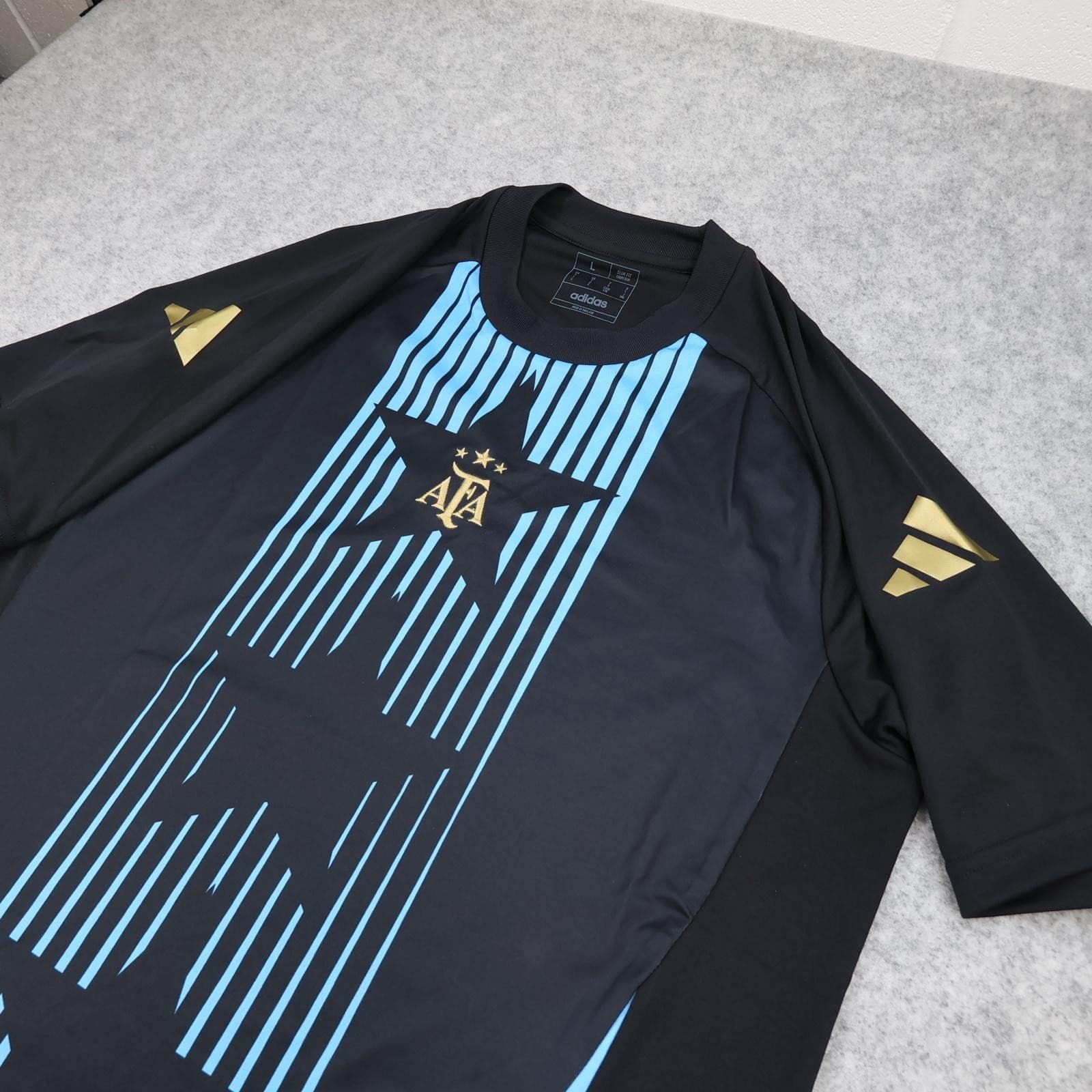 Argentina Training Shirt Mens Large Black 2024 Football Soccer Adidas Jersey photo 5