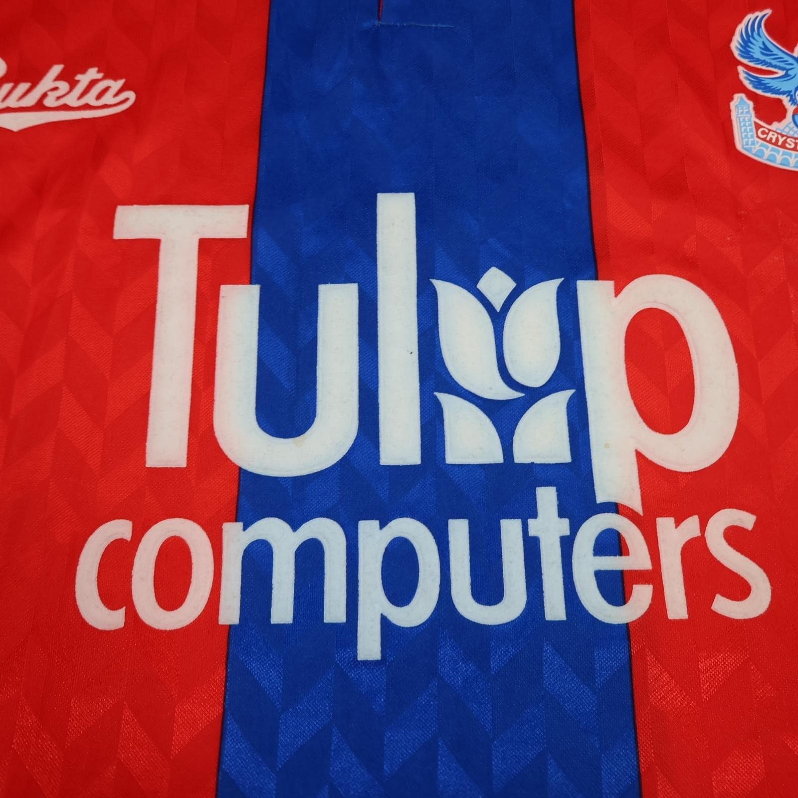 Vintage Crystal Palace Shirt Mens XL Multi Home 1991 1992 Bukta Tulip Computers photo 6