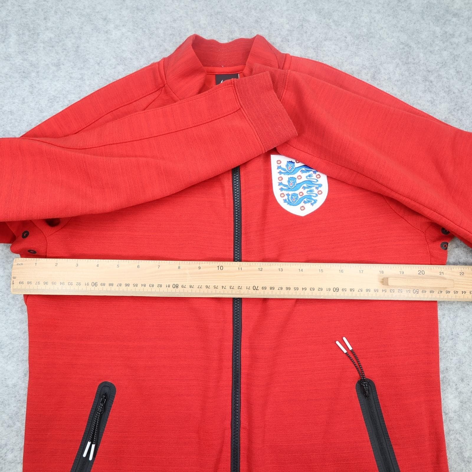 England Jacket Mens Medium Red 2014 2015 Nike Track Top Training Full Zip photo 8