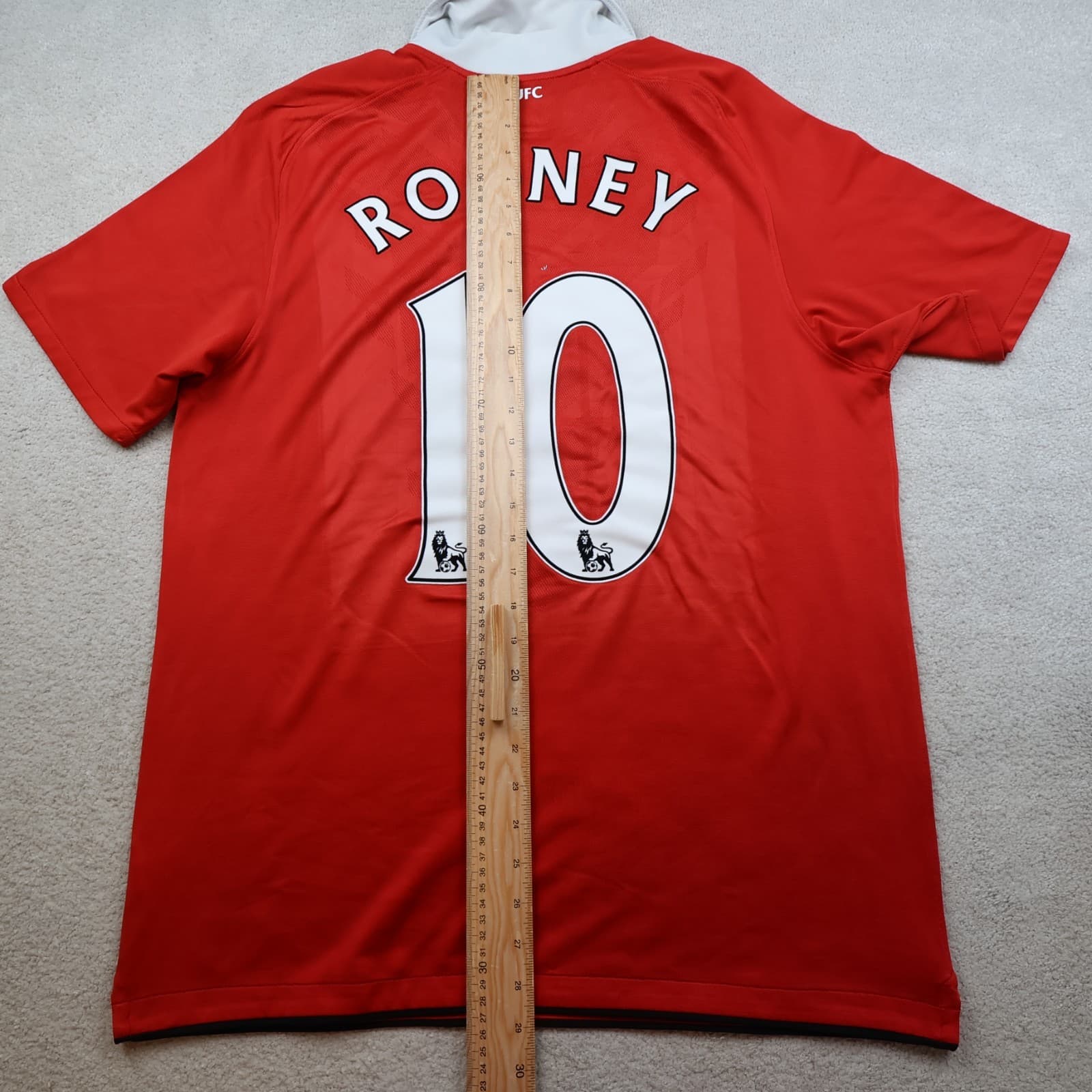 Manchester United Shirt Large Red Home Kit 2010 2011 Nike Jersey Wayne Rooney 10 photo 15
