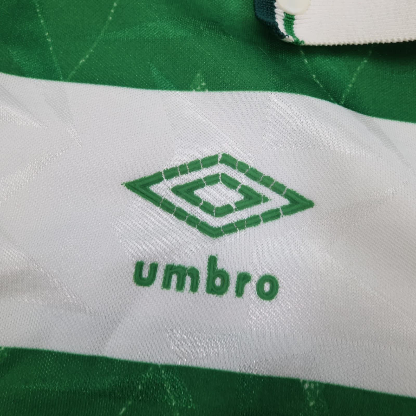 Vintage Celtic Football Shirt Medium Green Home Kit 1989 1991 Umbro Jersey photo 5