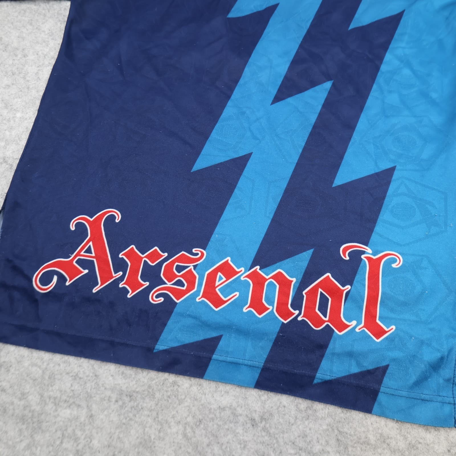 Vintage Arsenal Shirt Small Blue Away Kit 1995 1996 Soccer Jersey JVC Gunner AFC photo 14