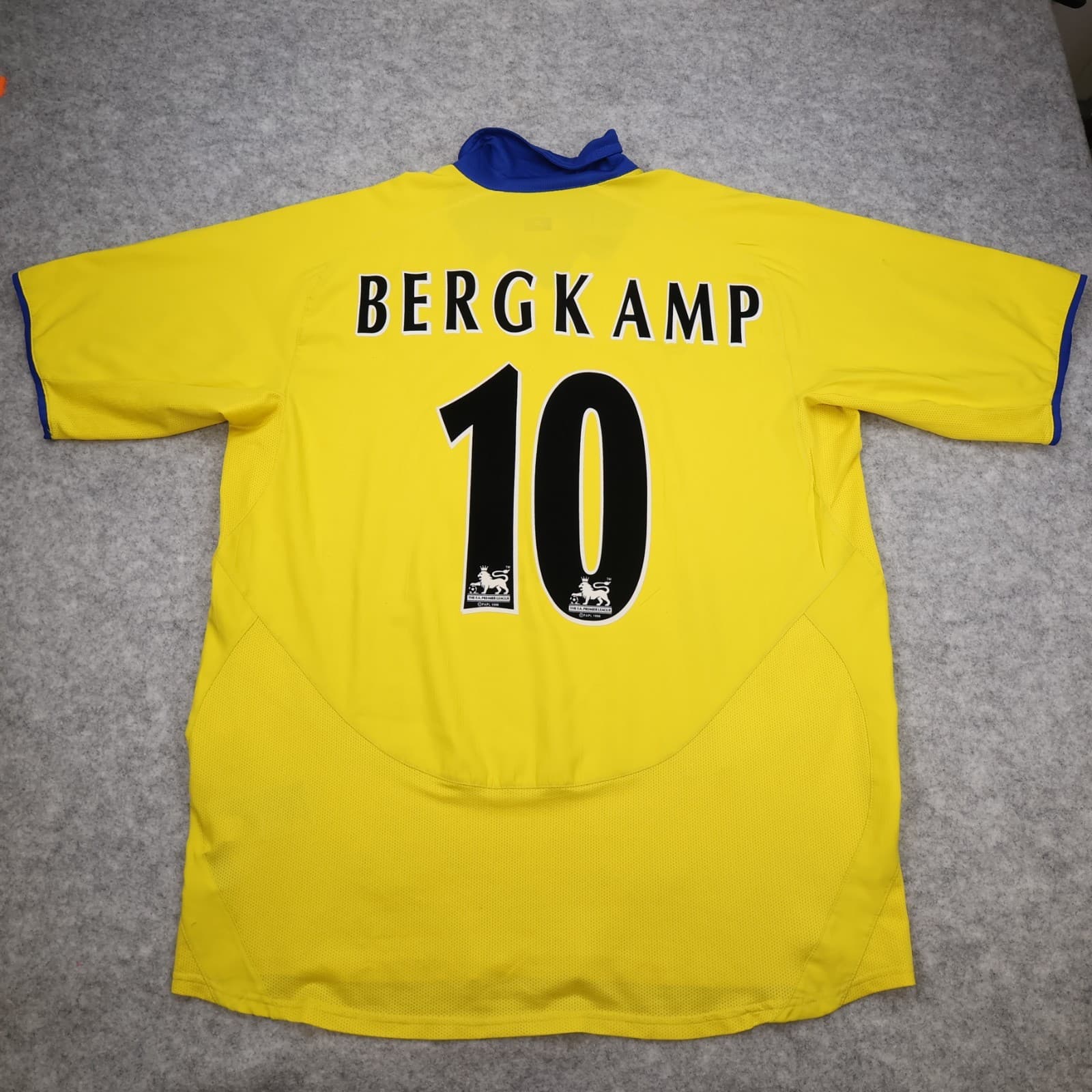 Vintage Arsenal Shirt Extra Large Yellow Away Kit 2003 2004 Bergkamp Jersey