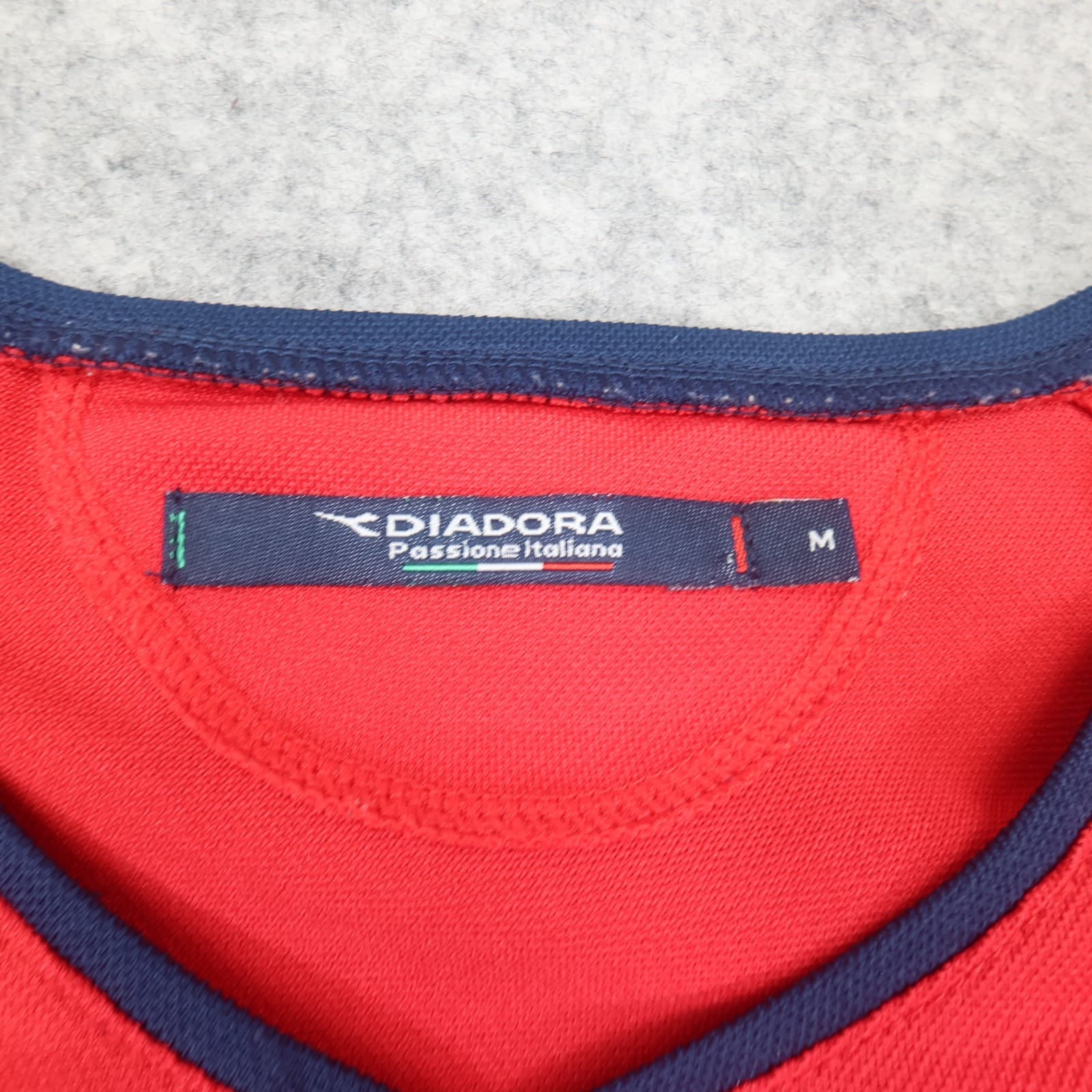 Vintage Rangers Football Shirt Medium Red Training Kit 2003 2004 Diadora Mens photo 5