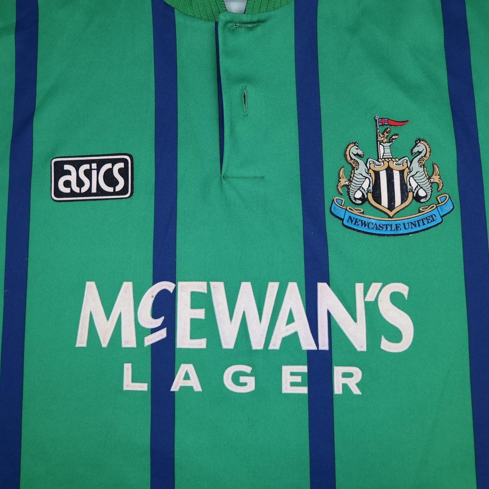 Vintage Newcastle United Shirt Mens Large Green 3rd Kit 1994 1995 Asics McEwan's photo 3