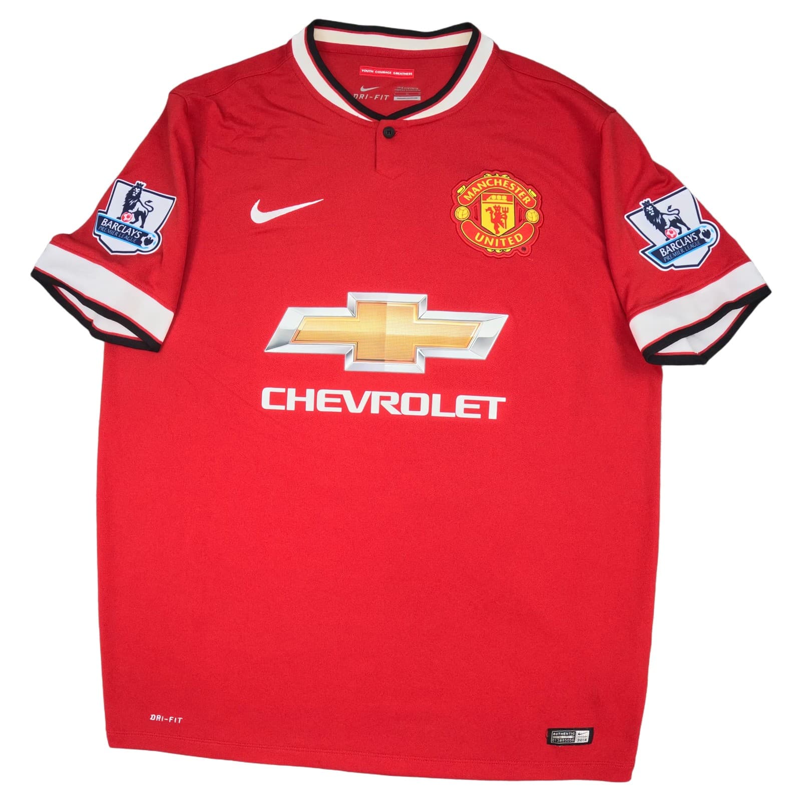 Manchester United Football Shirt Large Red Home 2014 2015 Nike Wayne Rooney 10 photo 2