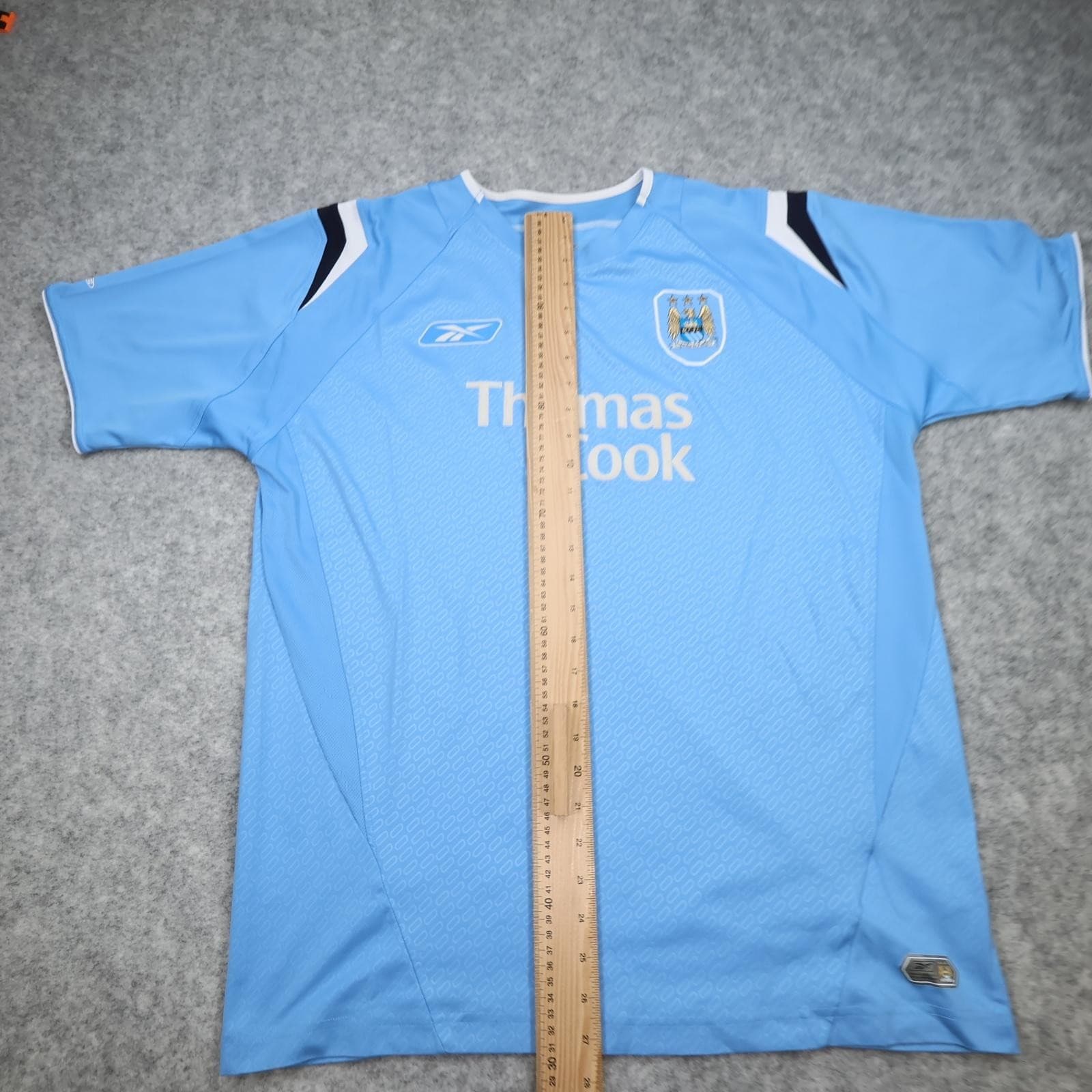 Vintage Manchester City Shirt Mens Medium Blue Home Football Reebok 2005 2007 photo 11