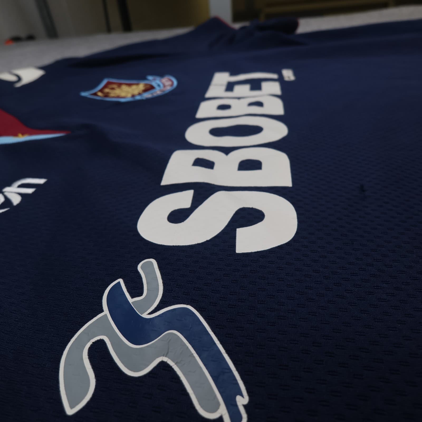 West Ham Away Shirt Extra Large Navy 2012 2013 Macron Soccer Jersey 44" photo 9