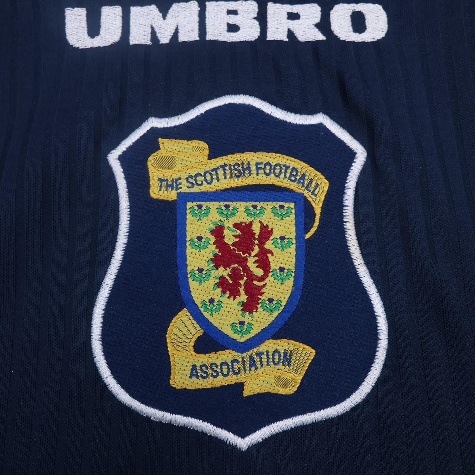 Vintage Scotland Home Shirt Mens Large Blue Football Umbro 1996 1998 Jersey photo 5