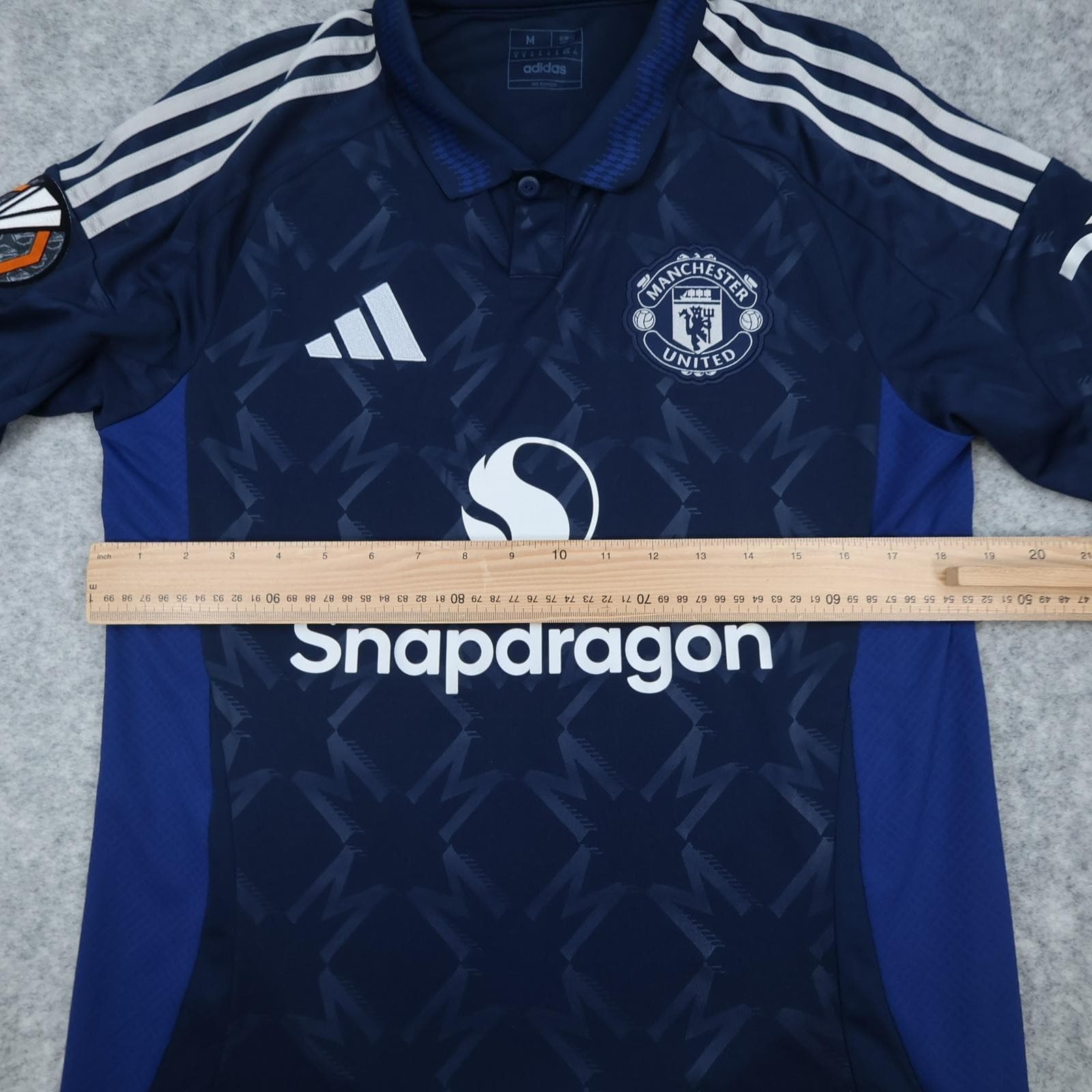 Manchester United Shirt Mens Medium Blue 3rd Kit 2024 2025 Adidas Snapdragon photo 11