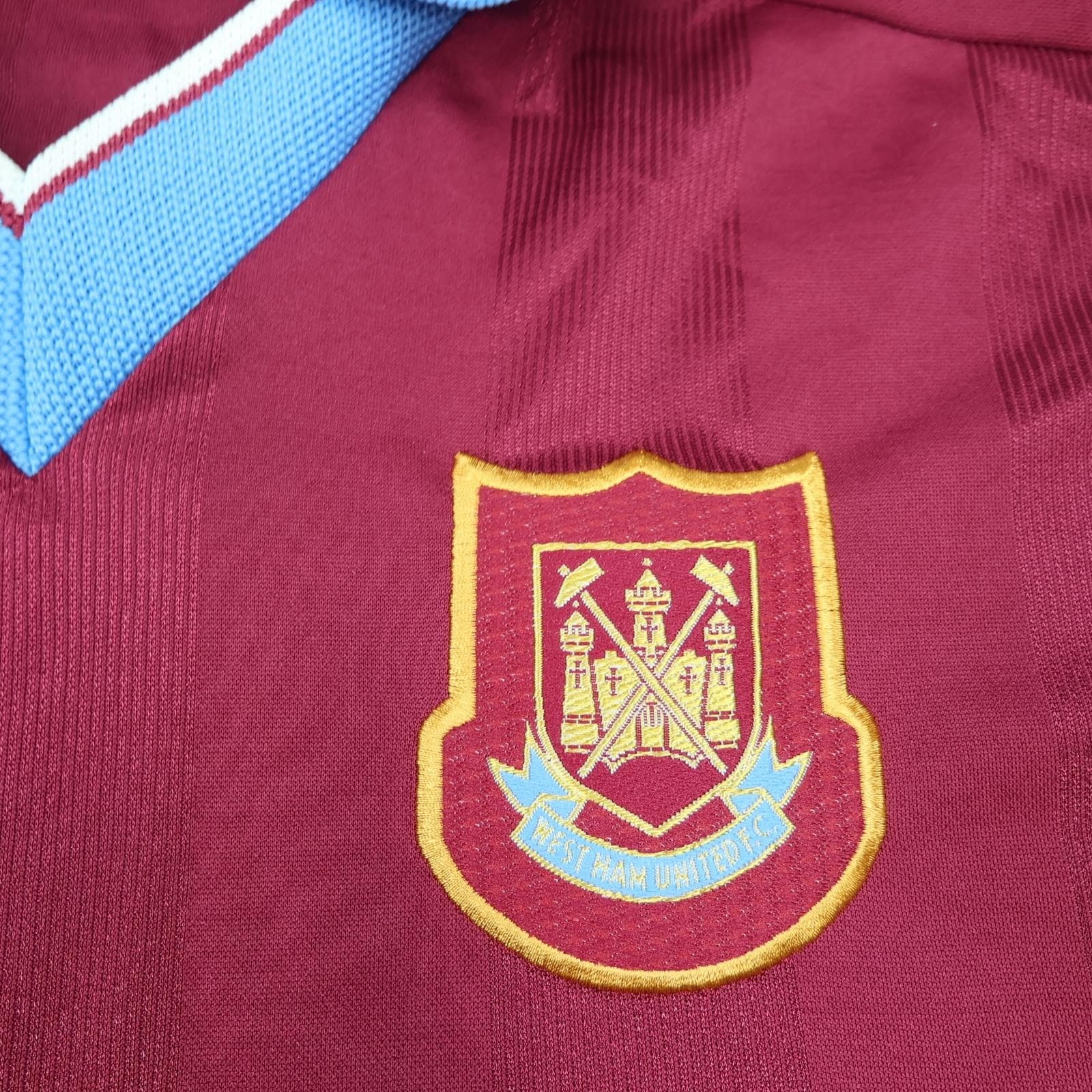 Vintage West Ham United Shirt Mens XL Red Home 1998 1999 Pony Dr Martens Jersey photo 4