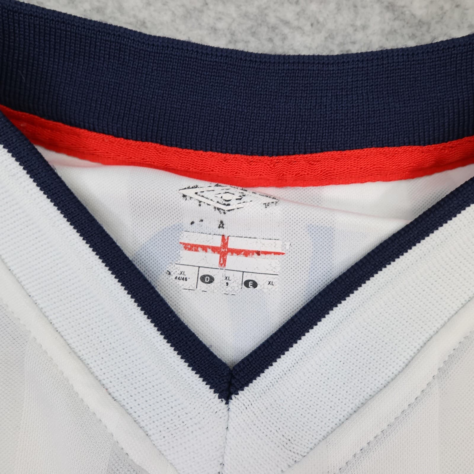 Vintage England Home Shirt Mens XL White 2001 2003 Football Umbro Scholes 8 photo 9