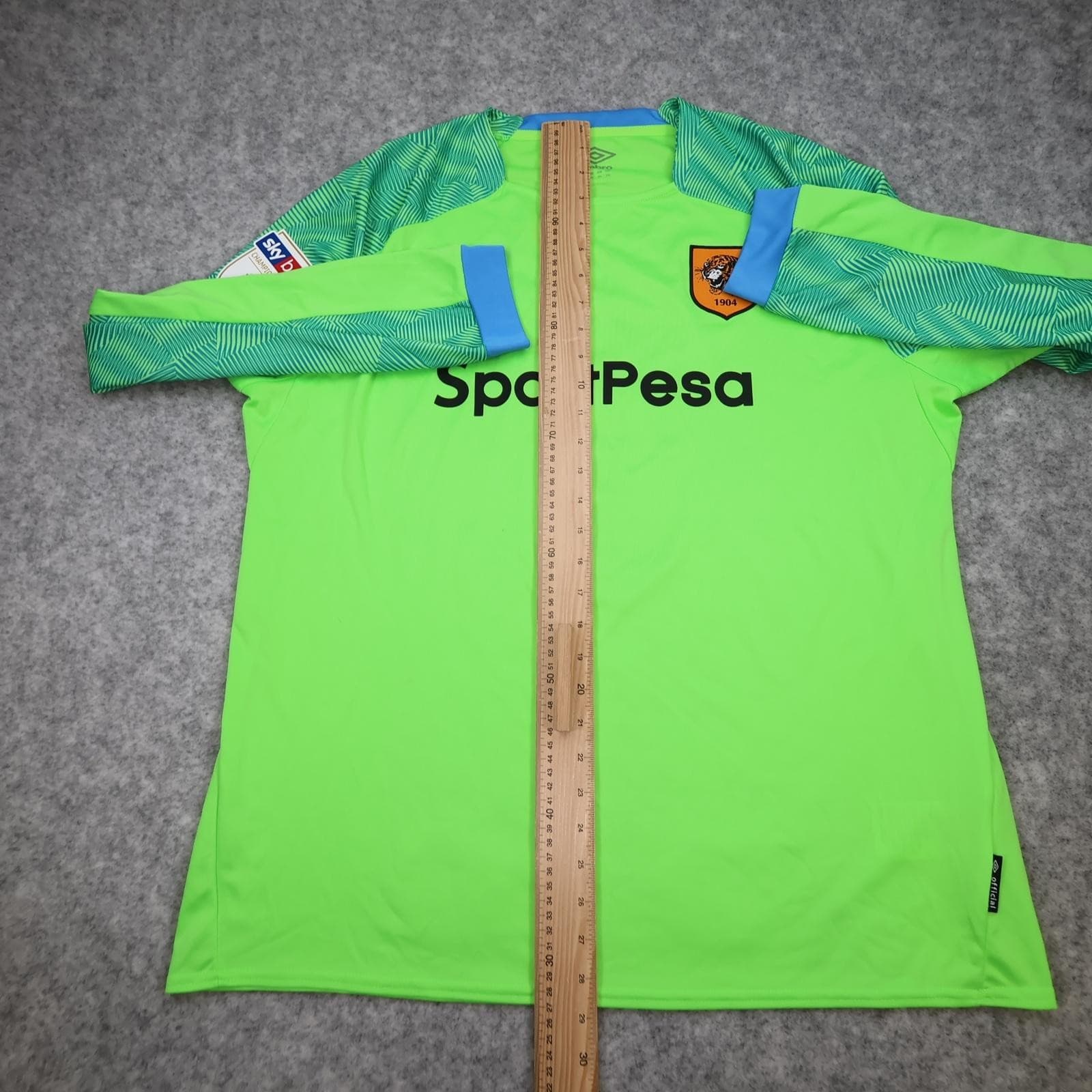 Hull City Goalkeeper Shirt Mens XXL Green EFL Football Umbro Marshall 1 photo 12