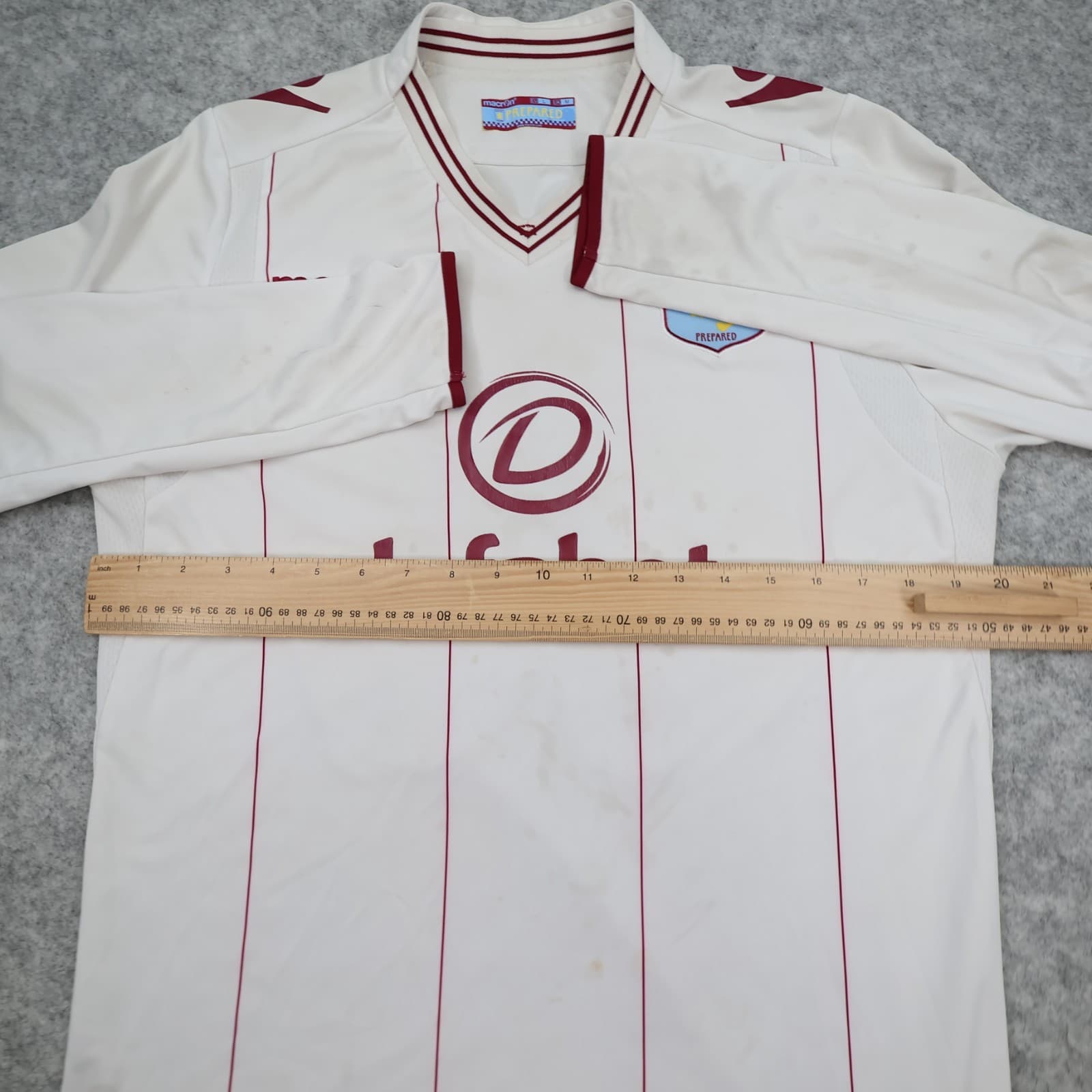 Aston Villa Shirt Medium White Away Kit 2014 2015 Macron Soccer Jack Grealish 40 photo 14