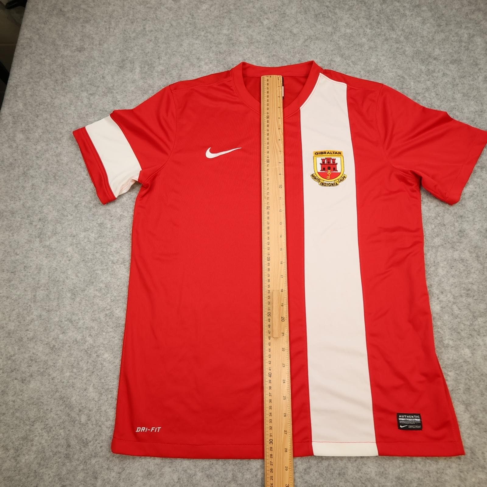 Gibraltar Home Shirt Mens Large Red Home 2012 2013 Nike Dri Fit Jersey Top photo 12