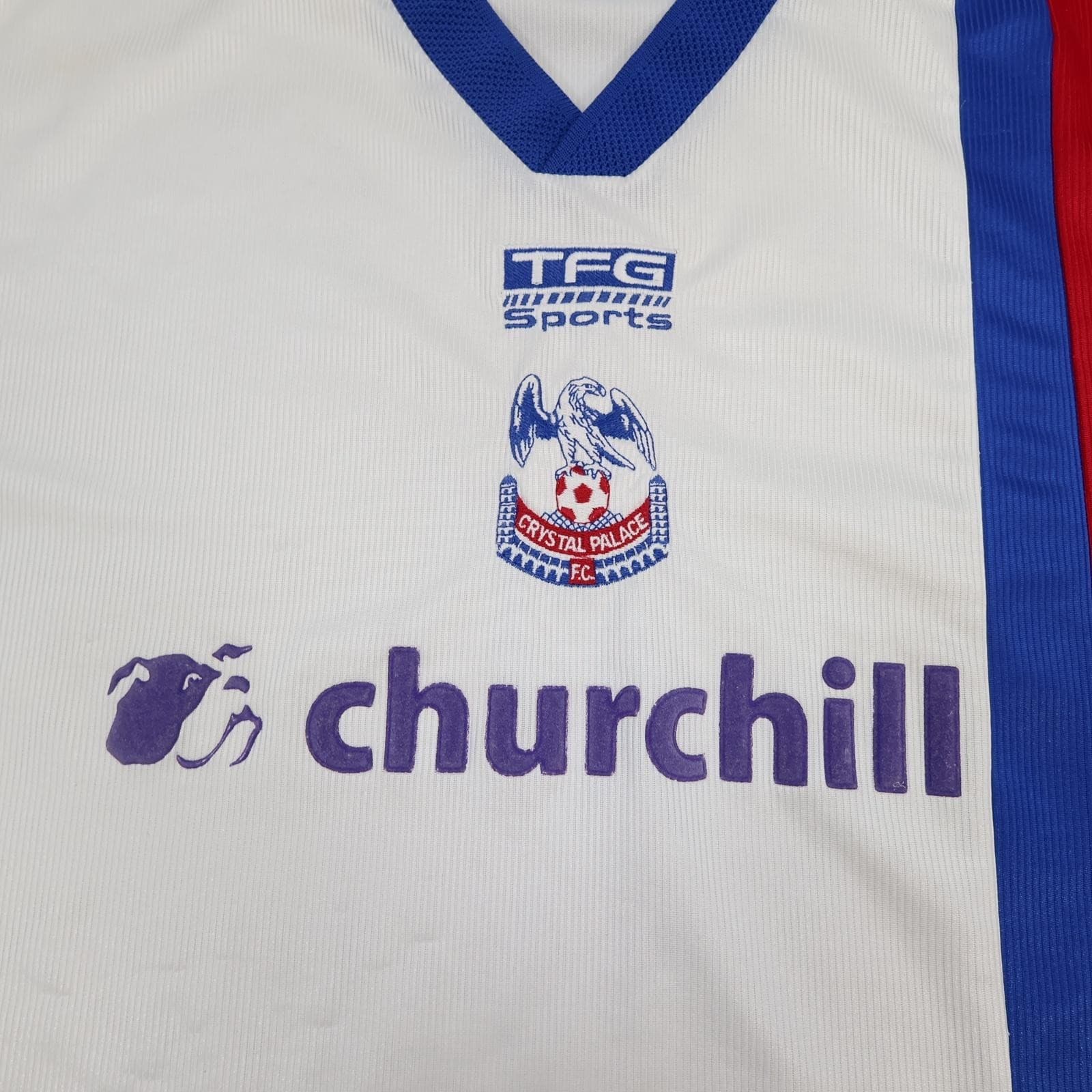 Vintage Crystal Palace Away Shirt Mens 2XL White 1999 2000 TFG Churchill photo 4