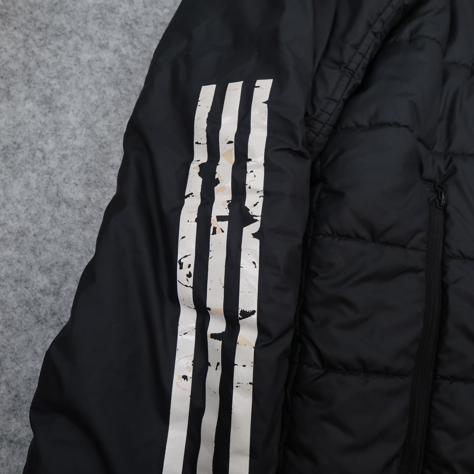 Arsenal Jacket Large Black Winter Adidas Padded Long Bench Coat 2020 2021 photo 3