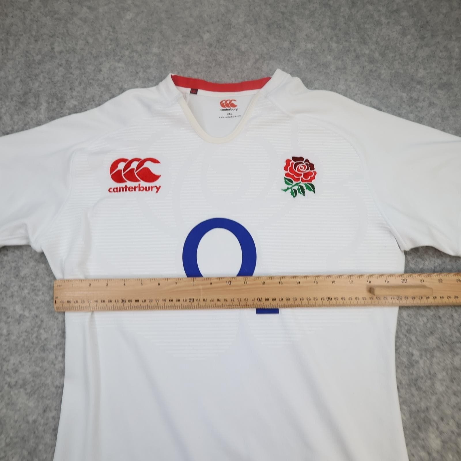 England Rugby Shirt Mens 2XL White 2012 Pro Version Canterbury O2 Home Jersey photo 10