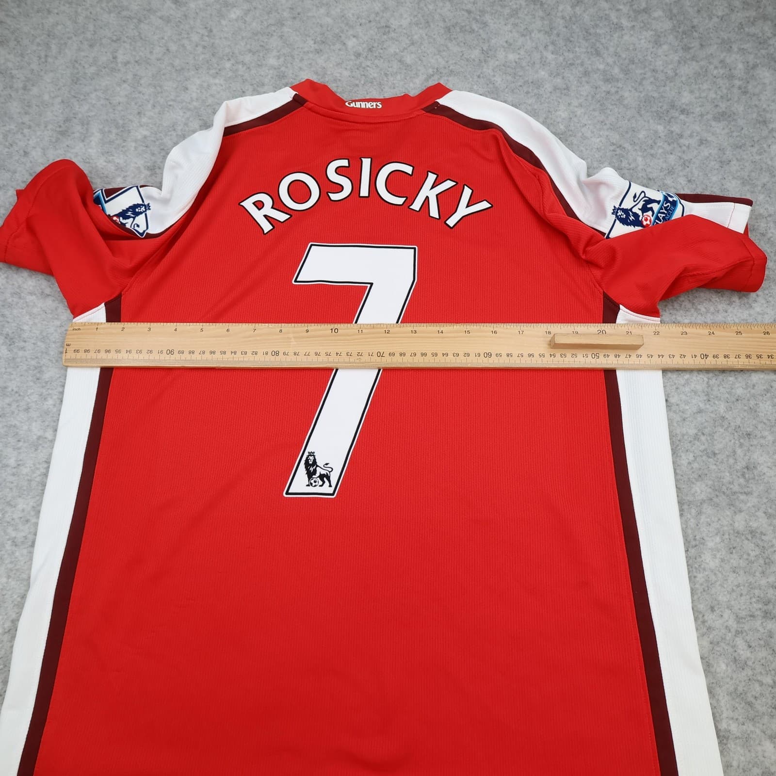Arsenal Shirt Mens Large Red Home 2008 2010 EPL Nike Soccer Jersey Rosicky 7 photo 11